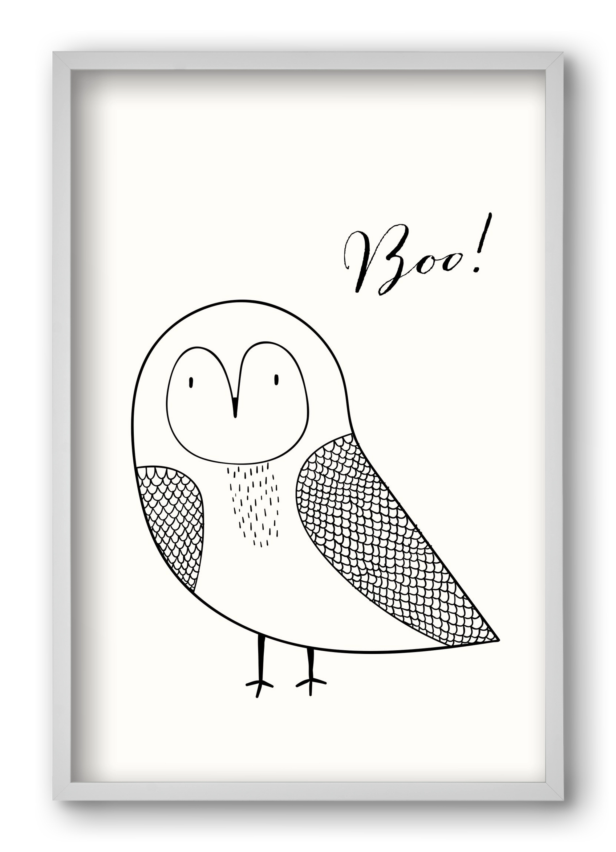 Boo, 40x60 cm (40x60 cm), Fehér keret