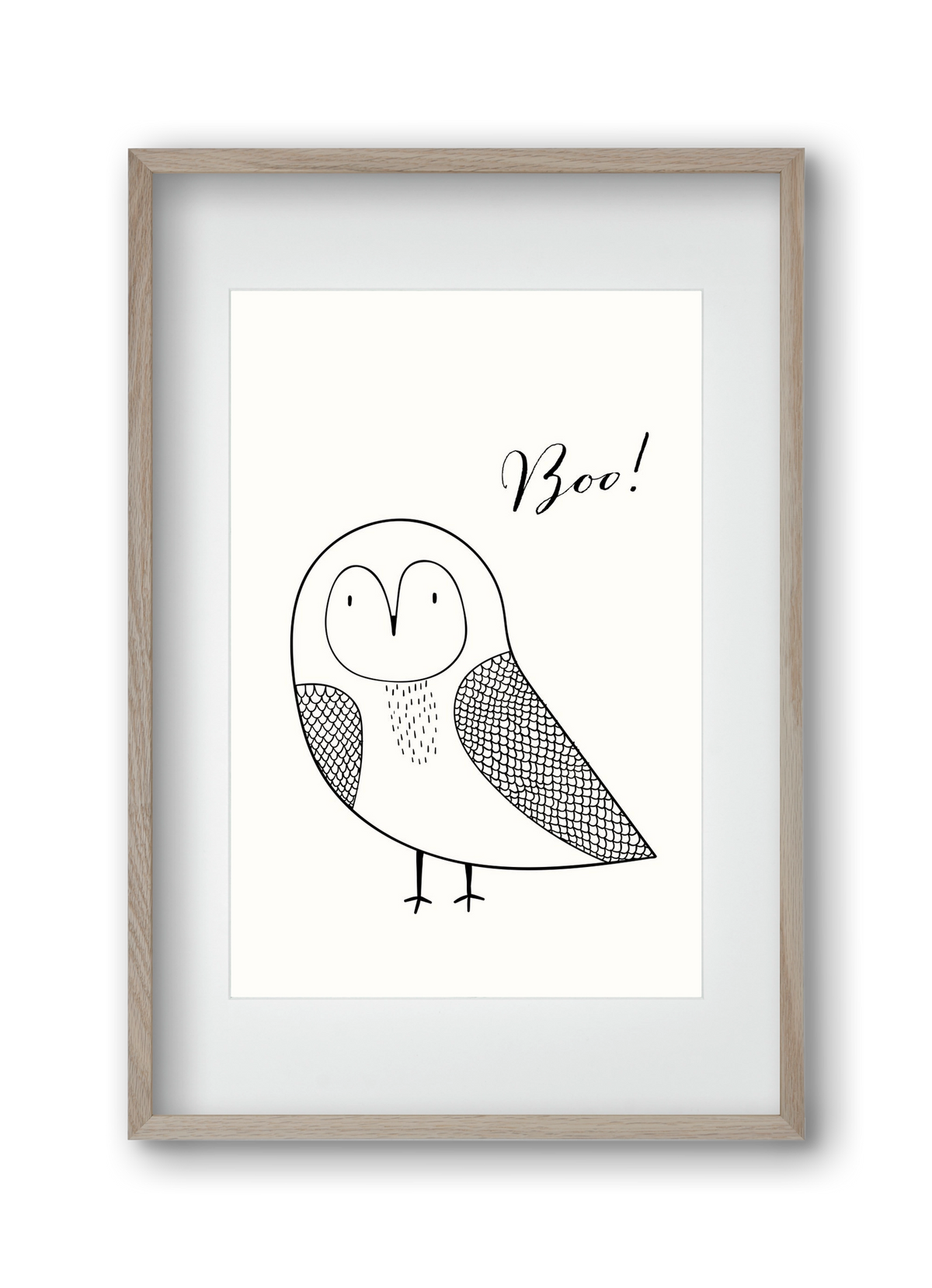 Boo, 30x45 cm (20x30 cm), Tölgy keret, paszpartuval