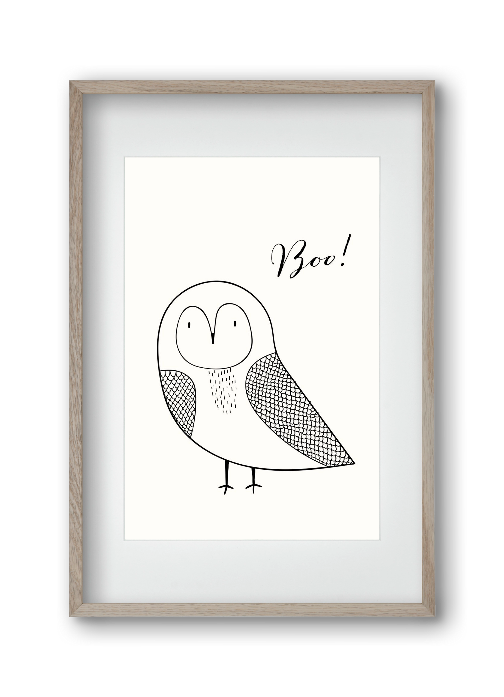 Boo, 30x45 cm (20x30 cm), Tölgy keret, paszpartuval