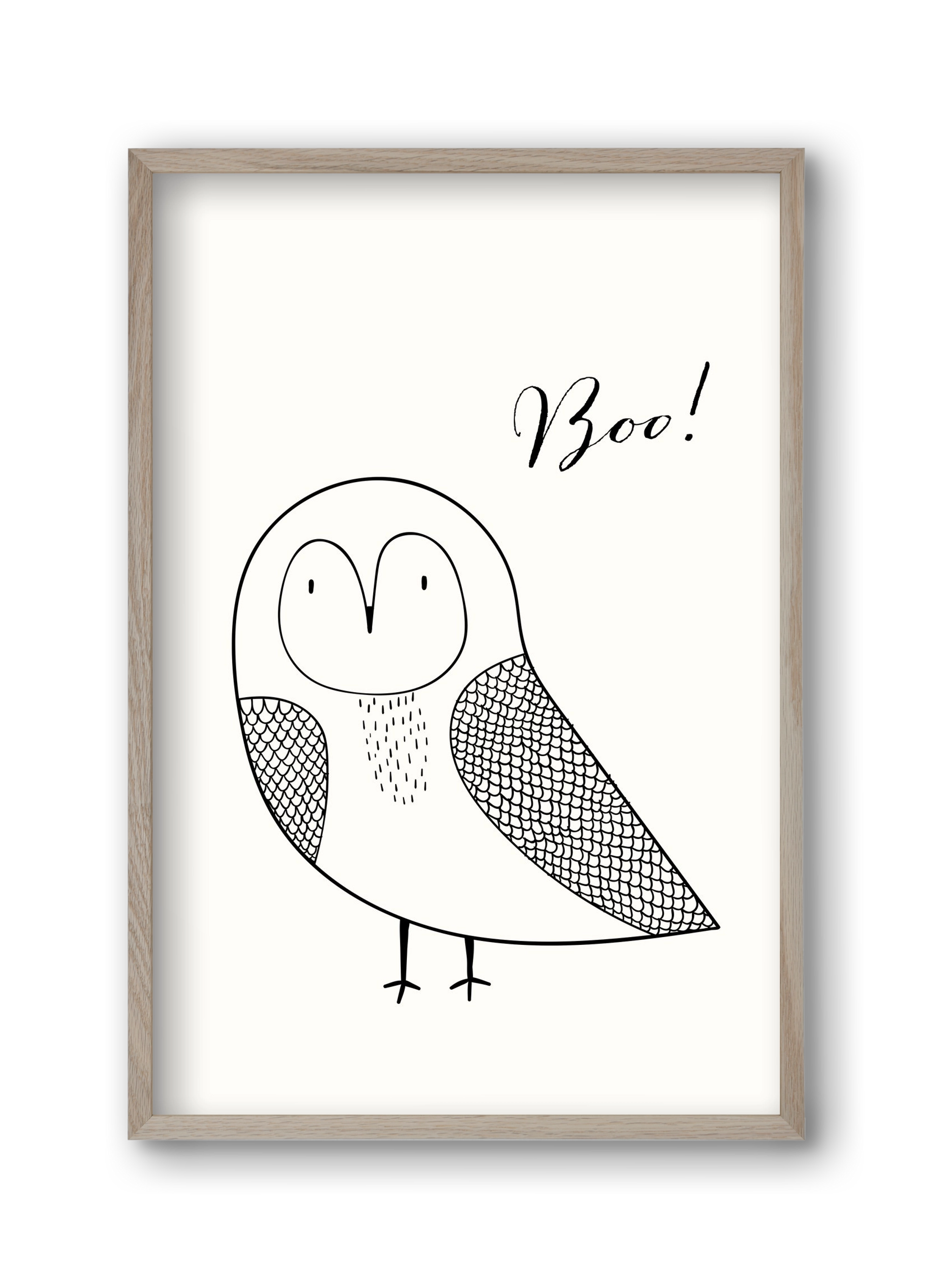 Boo, 30x45 cm (30x45 cm), Tölgy keret
