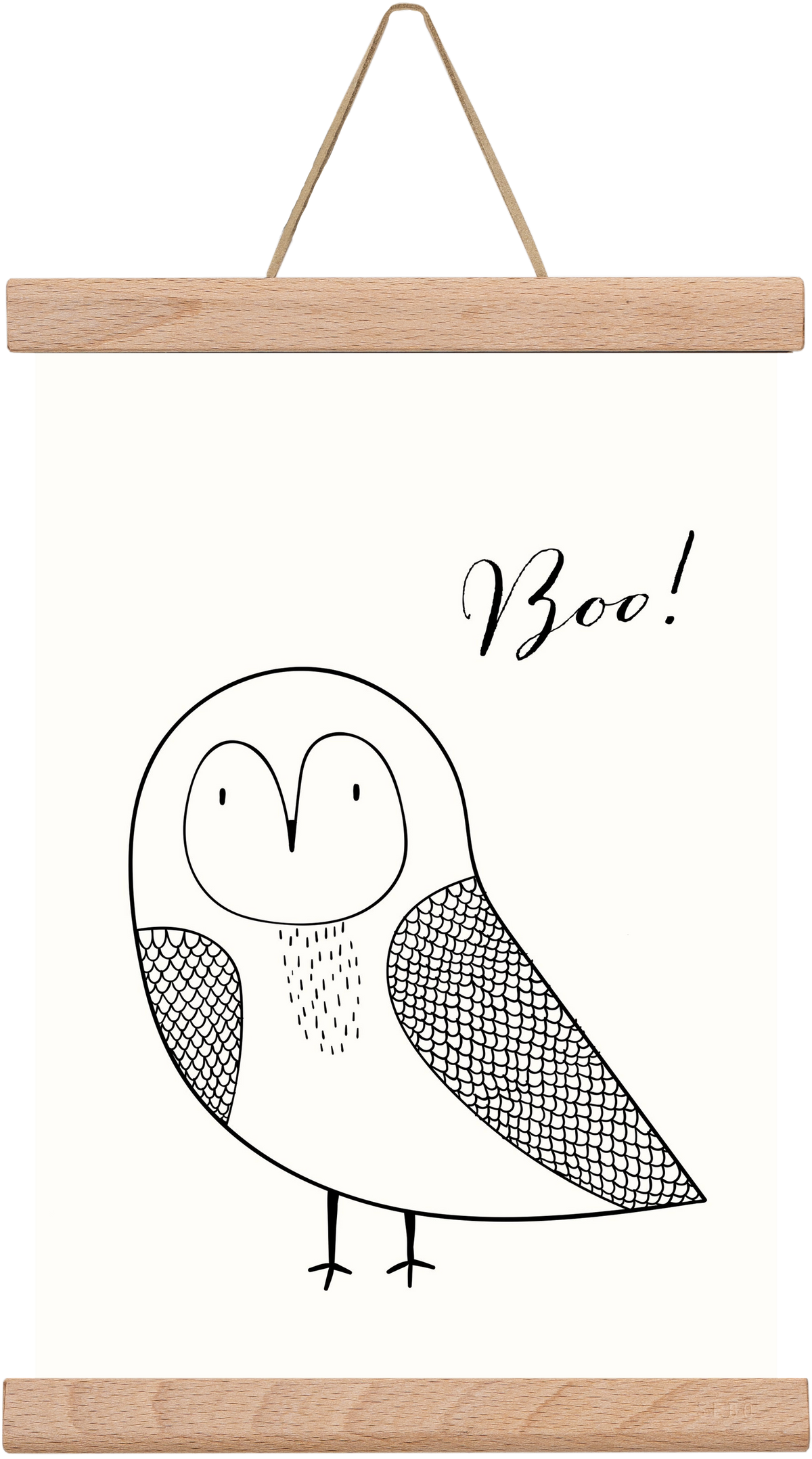 Boo, 20x30 cm (20x30 cm), Tölgy akasztó