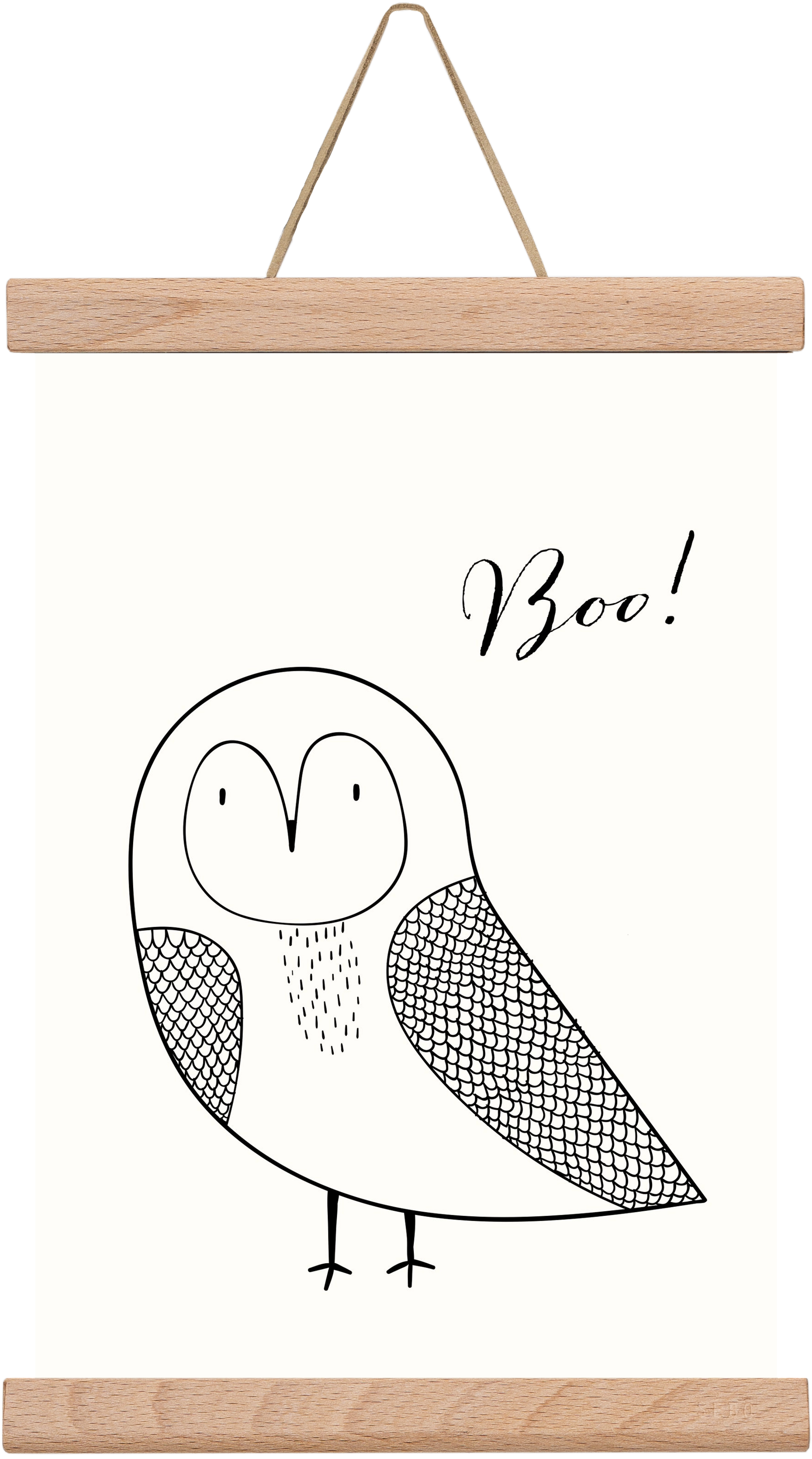 Boo, 20x30 cm (20x30 cm), Tölgy akasztó
