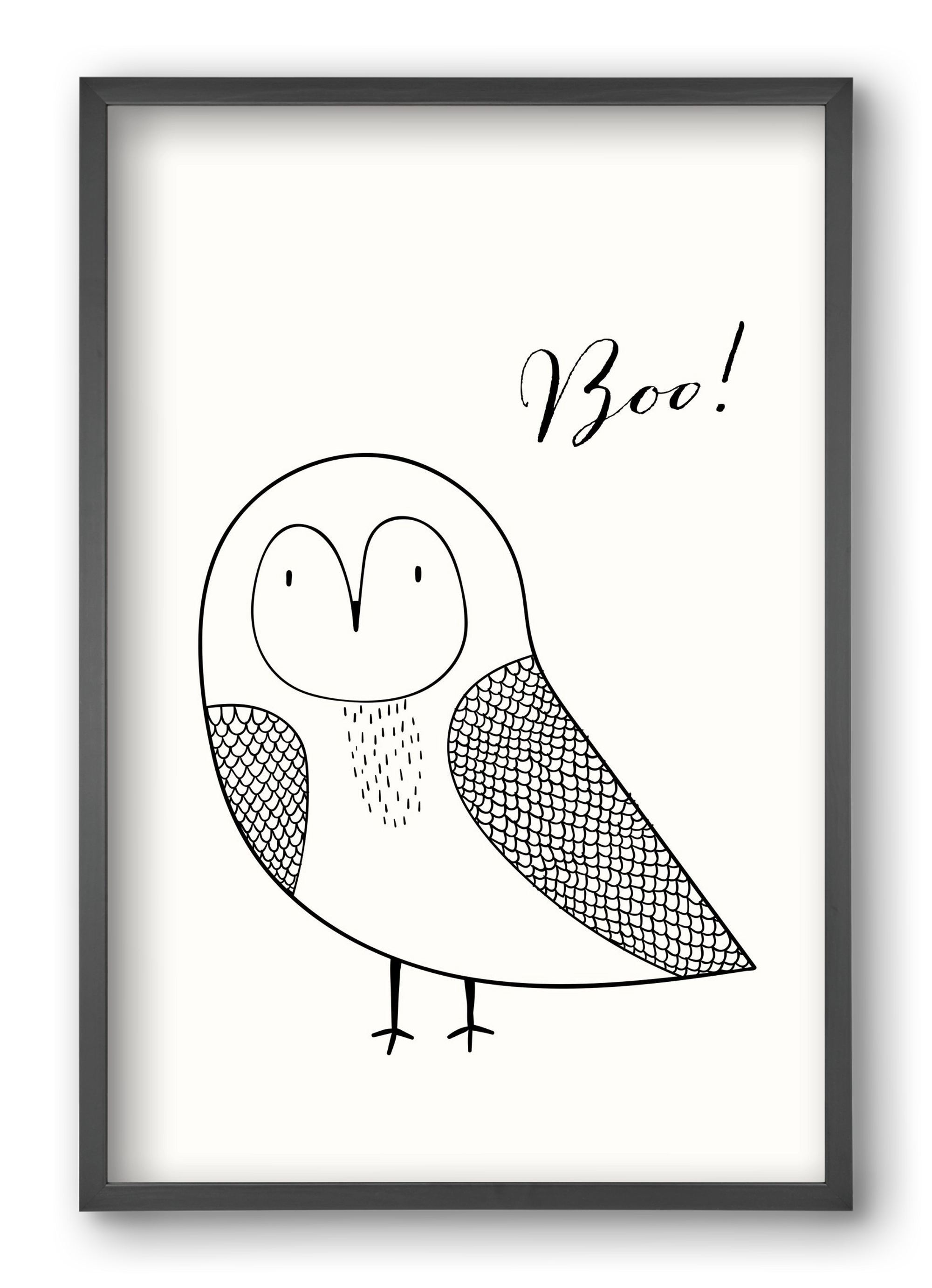 Boo, 40x60 cm (40x60 cm), Fekete keret