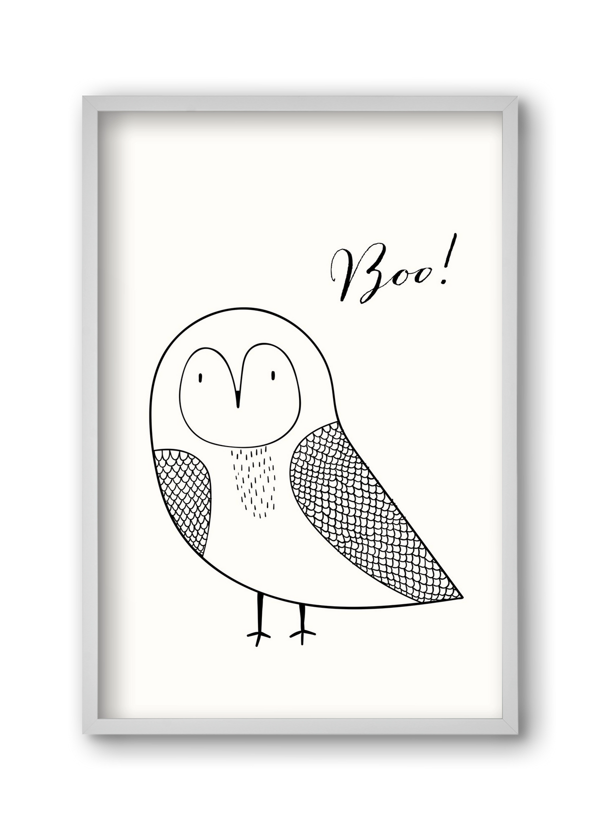 Boo, 30x45 cm (30x45 cm), Fehér keret