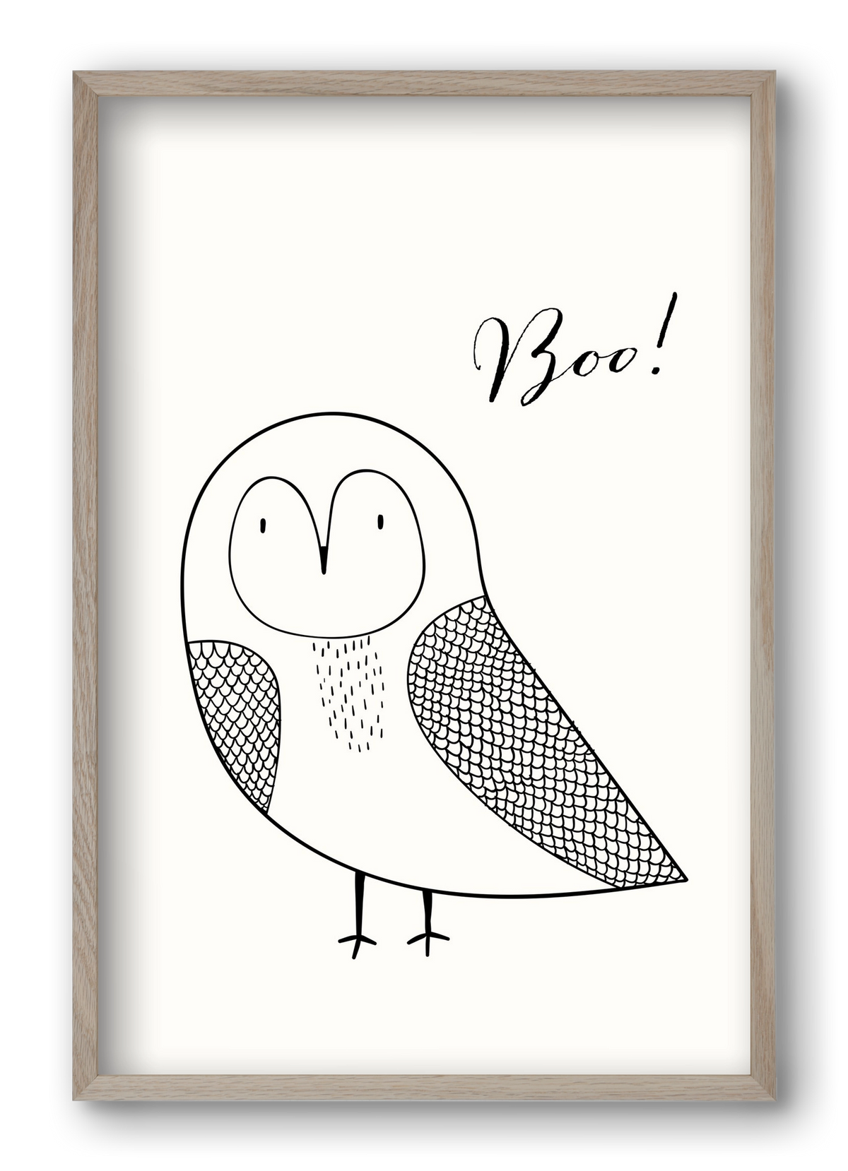 Boo, 40x60 cm (40x60 cm), Tölgy keret