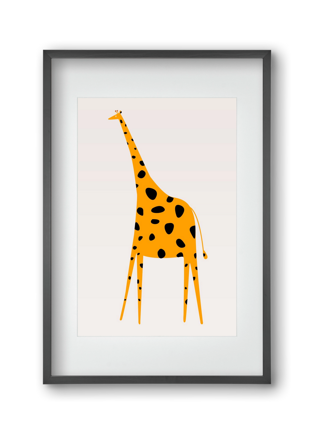 Cute giraffe, 30x45 cm (20x30 cm), Fekete keret, paszpartuval