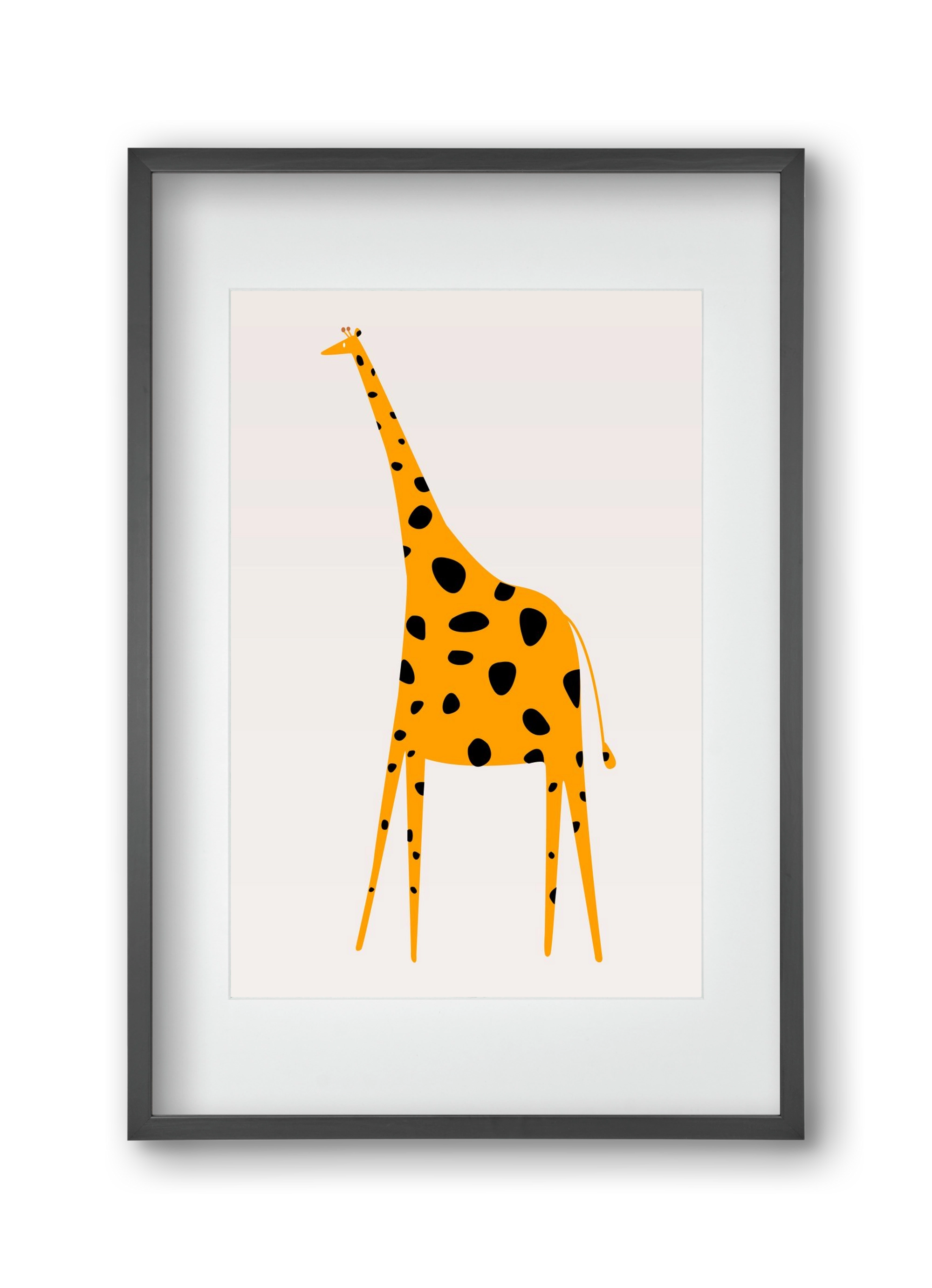 Cute giraffe, 30x45 cm (20x30 cm), Fekete keret, paszpartuval