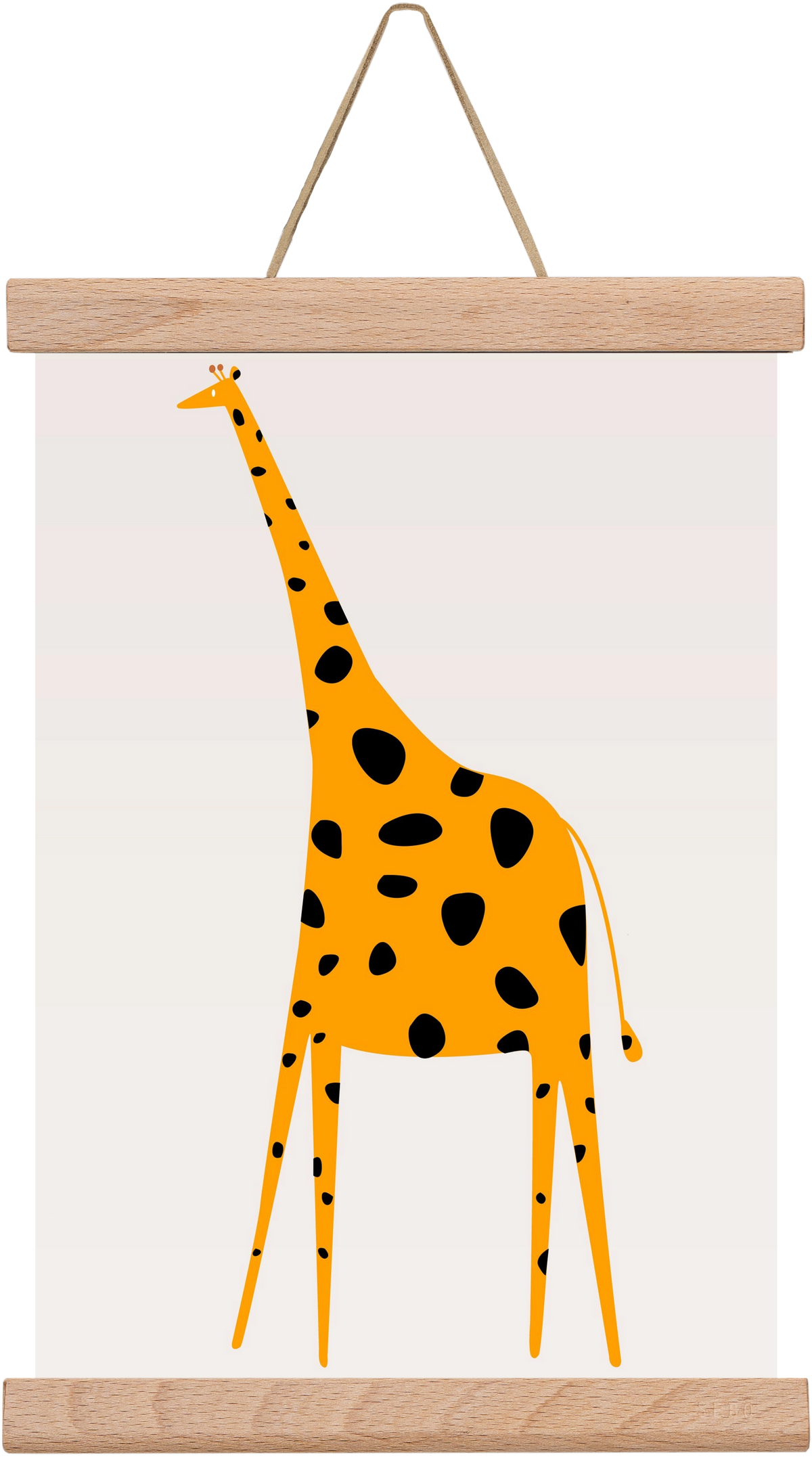 Cute giraffe, 20x30 cm (20x30 cm), Tölgy akasztó