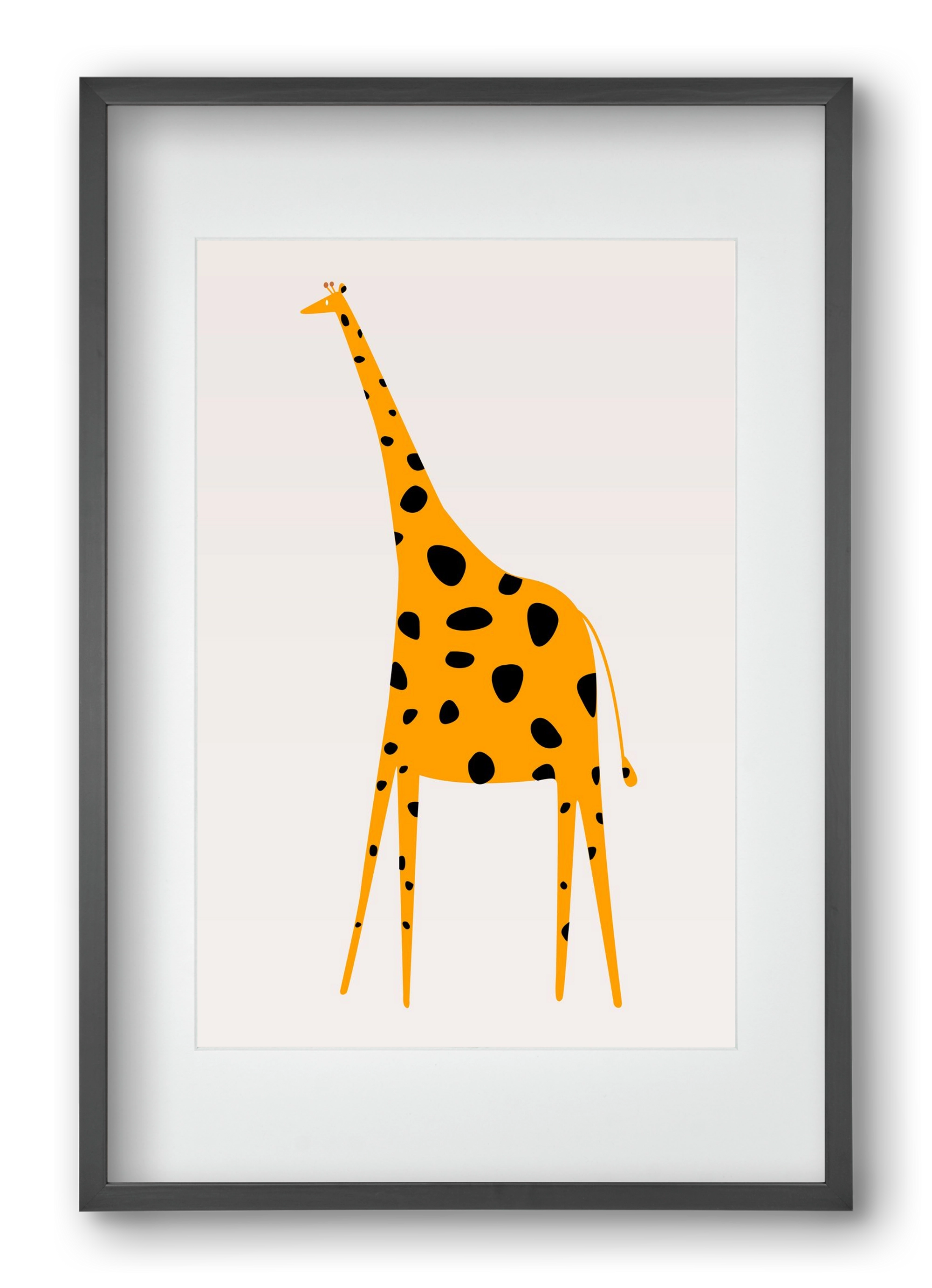 Cute giraffe, 40x60 cm (30x45 cm), Fekete keret, paszpartuval