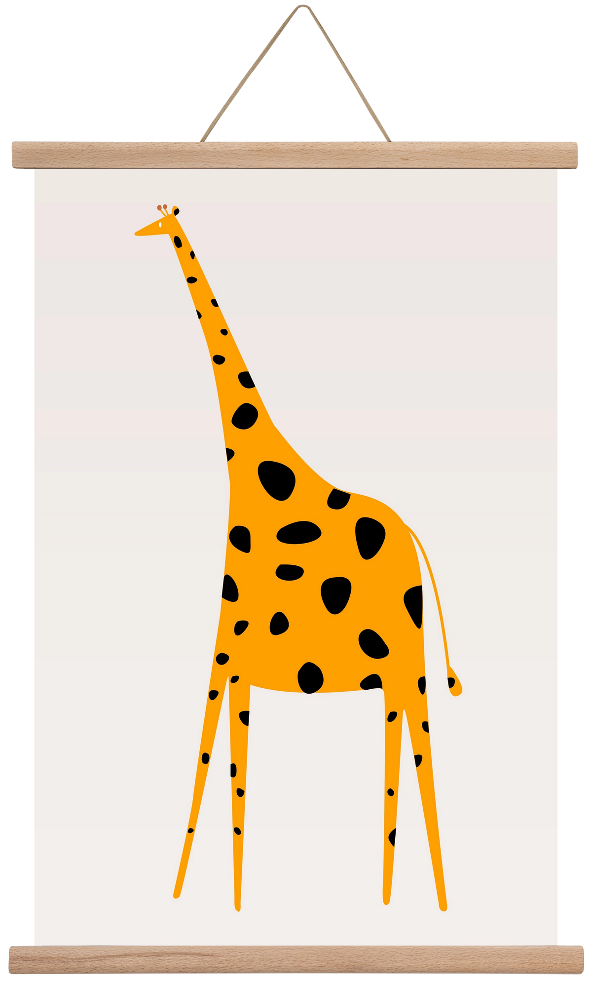 Cute giraffe, 40x60 cm (40x60 cm), Tölgy akasztó