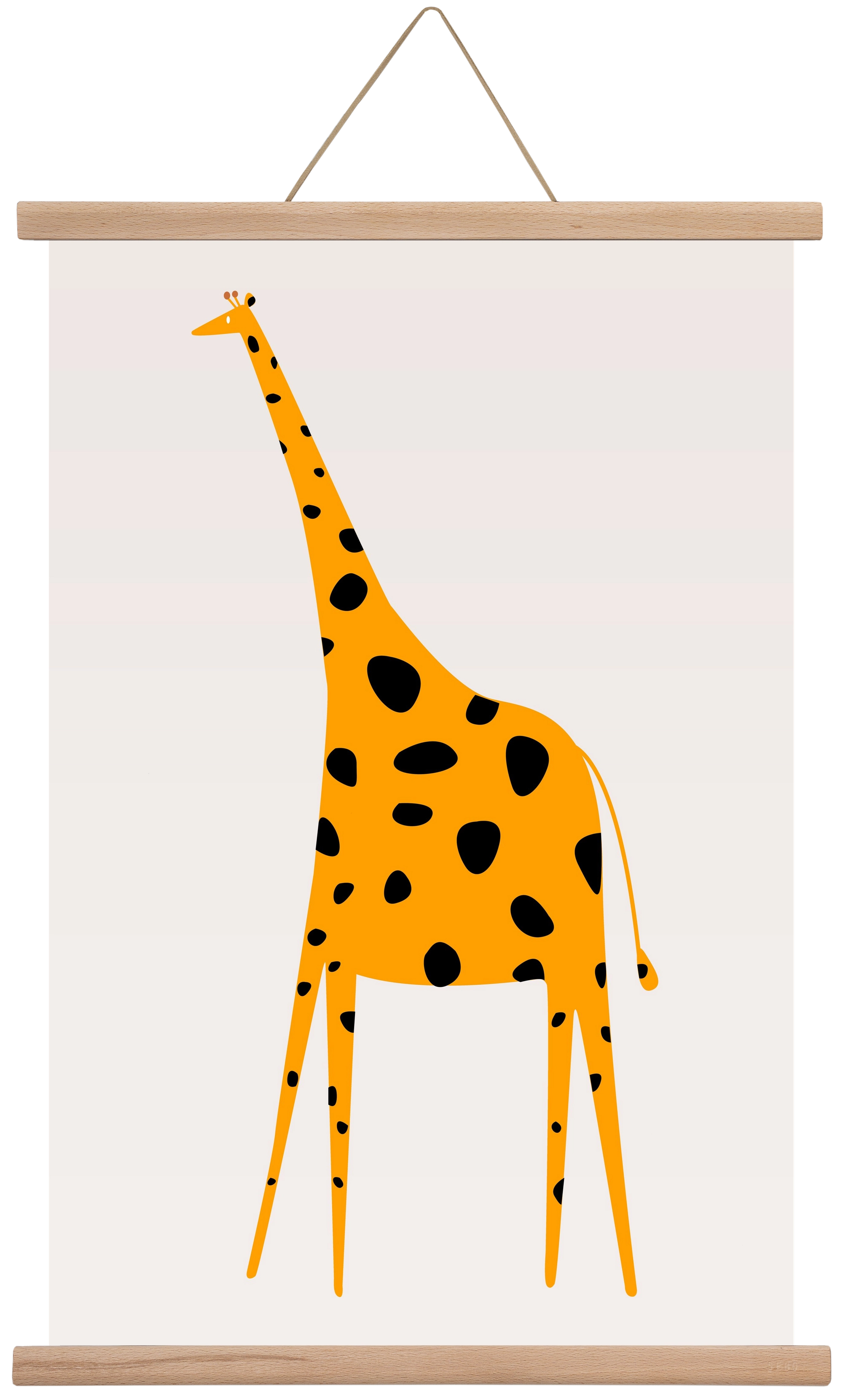 Cute giraffe, 40x60 cm (40x60 cm), Tölgy akasztó