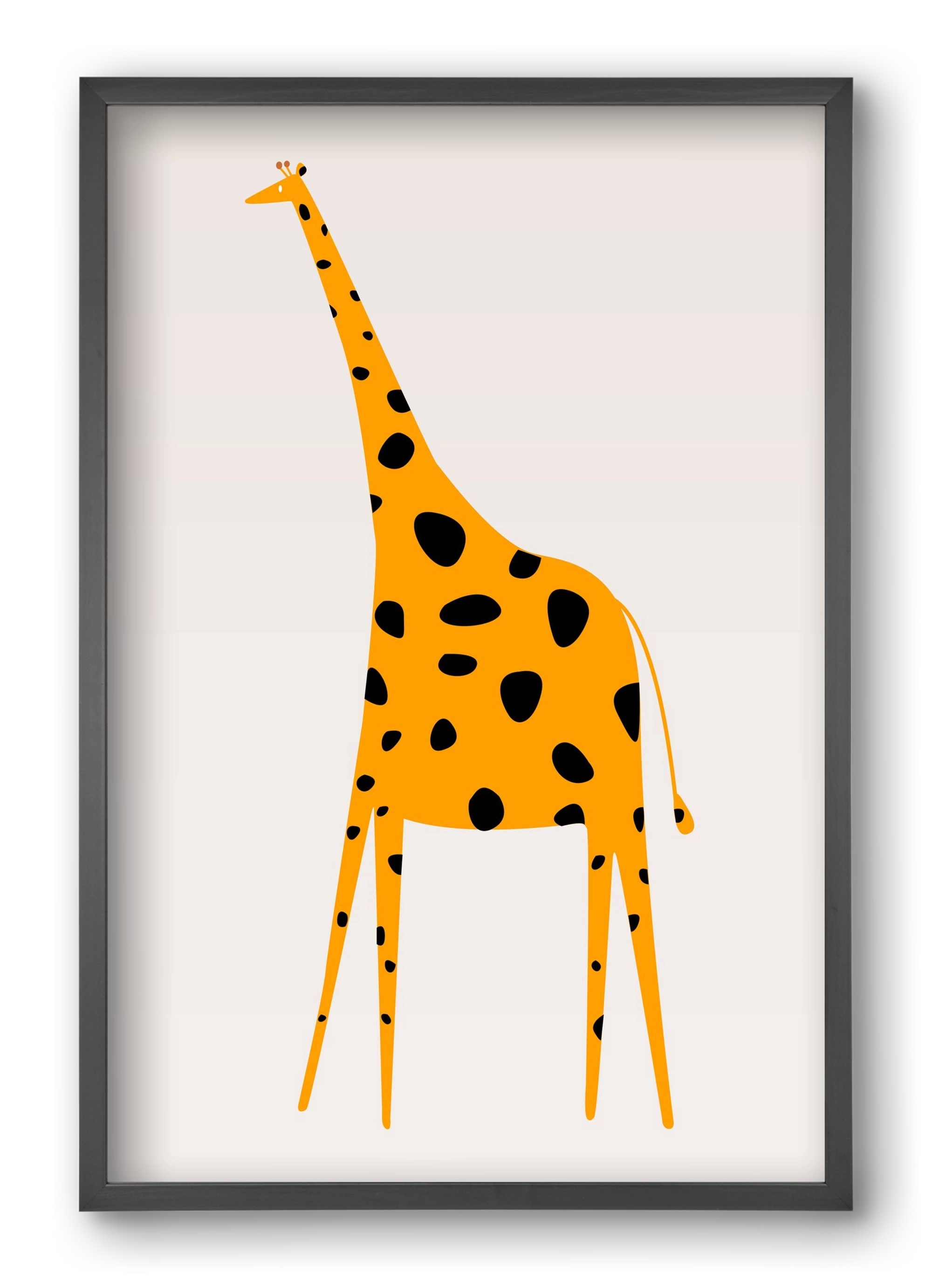 Cute giraffe, 40x60 cm (40x60 cm), Fekete keret