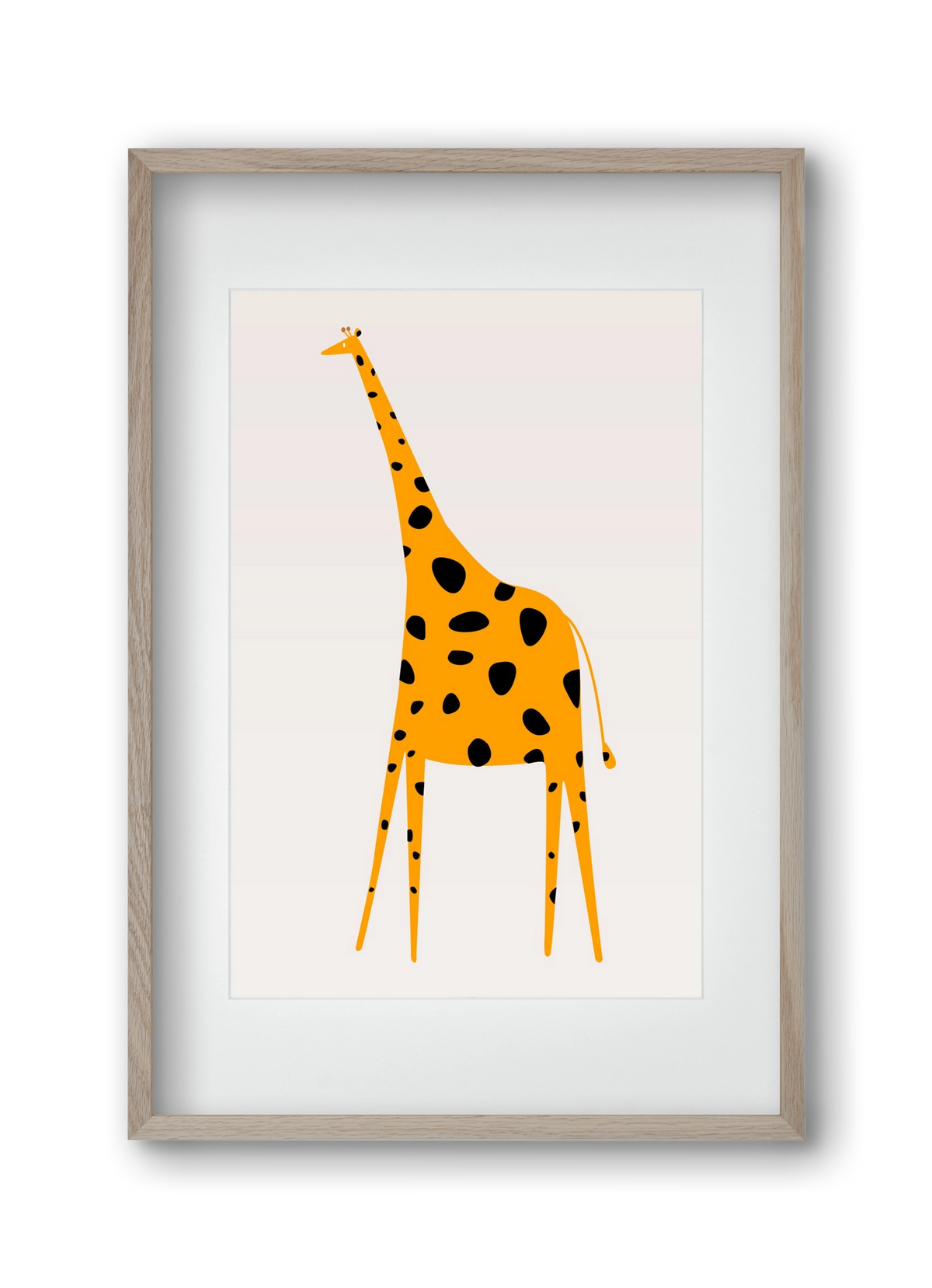 Cute giraffe, 30x45 cm (20x30 cm), Tölgy keret, paszpartuval