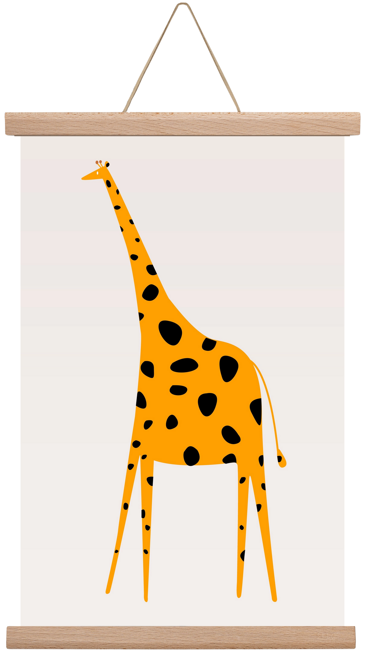 Cute giraffe, 30x45 cm (30x45 cm), Tölgy akasztó