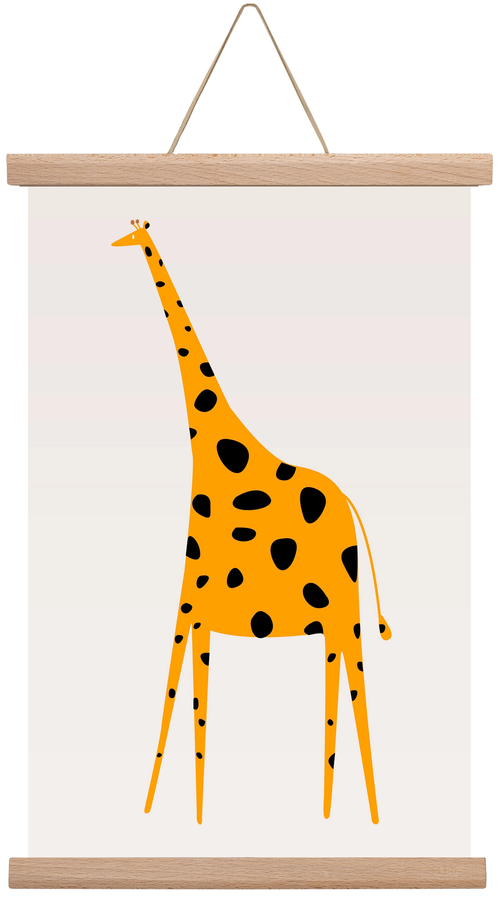 Cute giraffe, 30x45 cm (30x45 cm), Tölgy akasztó