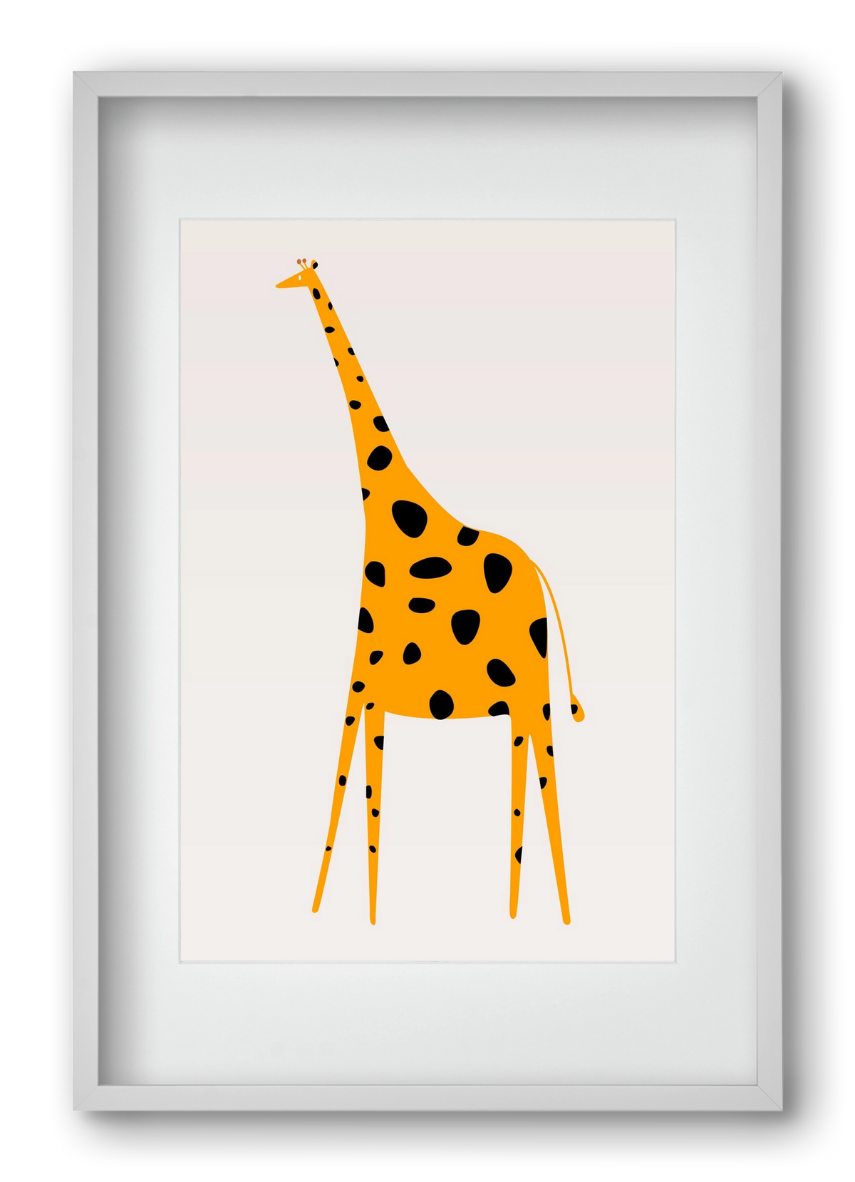 Cute giraffe, 40x60 cm (30x45 cm), Fehér keret, paszpartuval