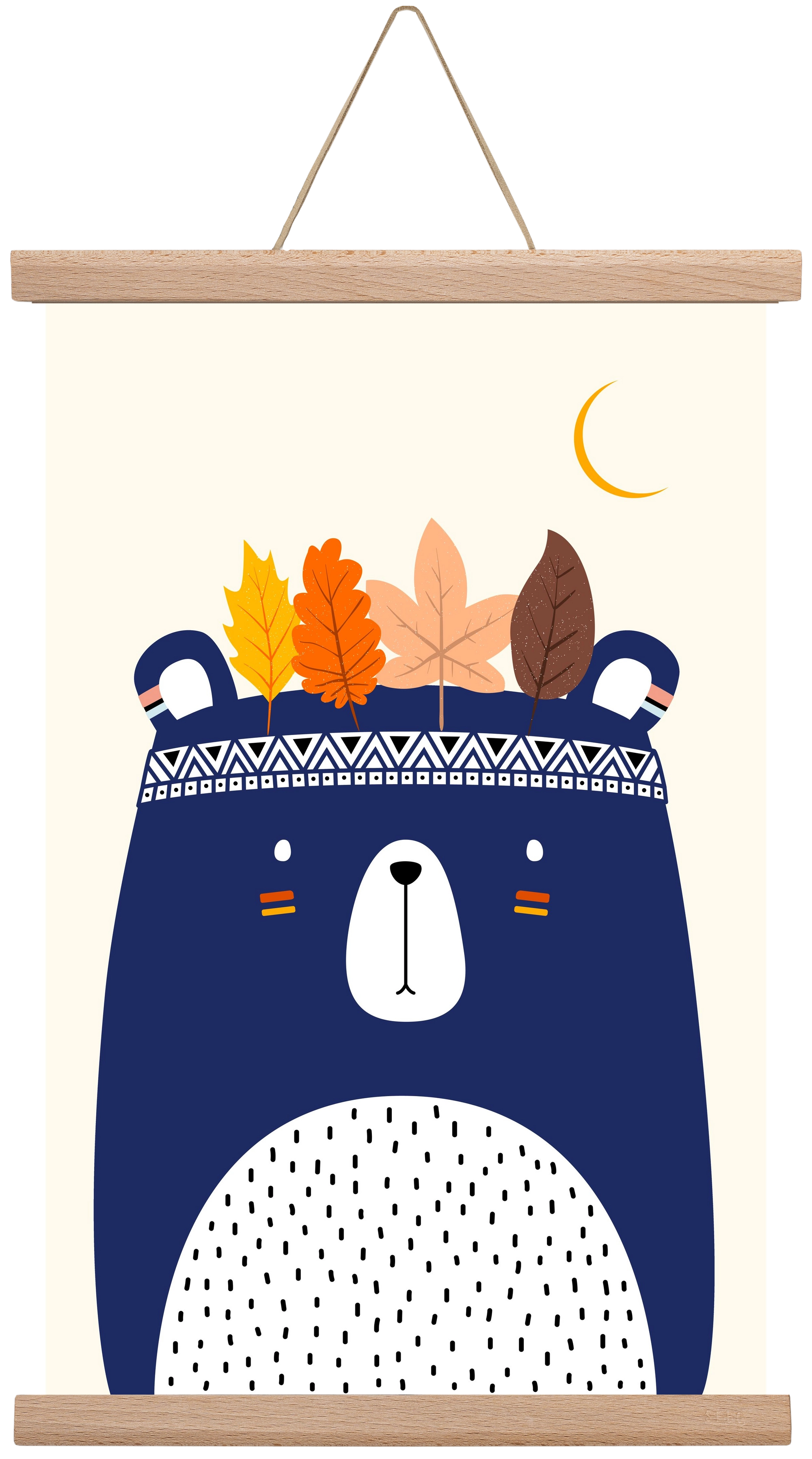 Cute little bear, 30x45 cm (30x45 cm), Tölgy akasztó