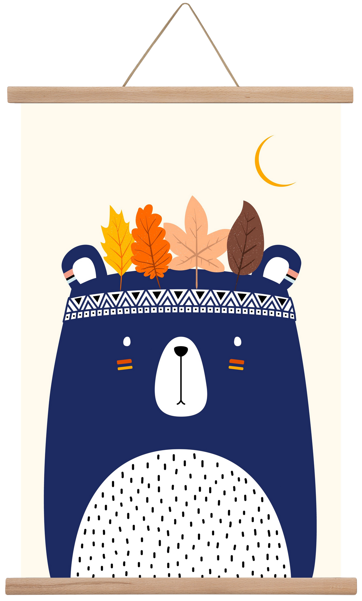 Cute little bear, 40x60 cm (40x60 cm), Tölgy akasztó