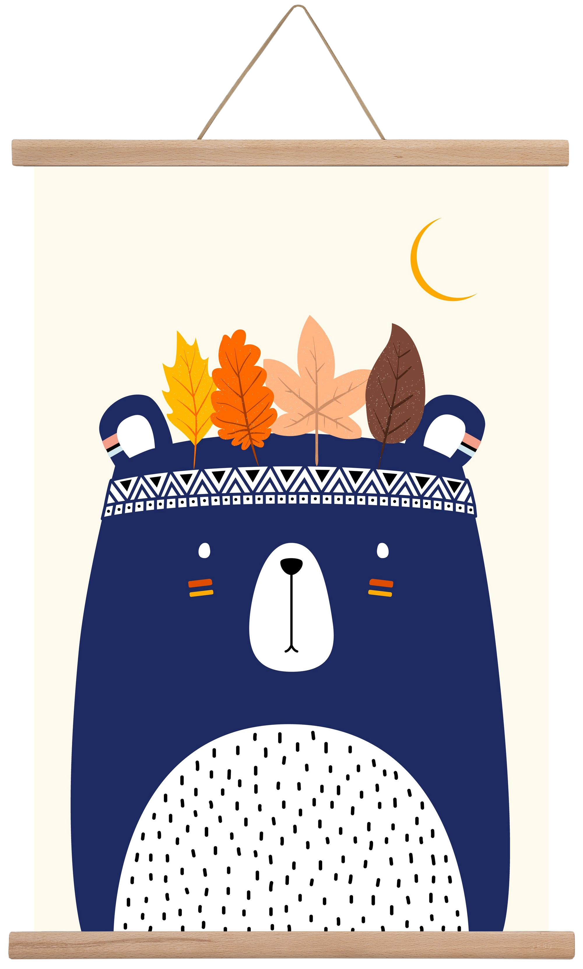 Cute little bear, 40x60 cm (40x60 cm), Tölgy akasztó