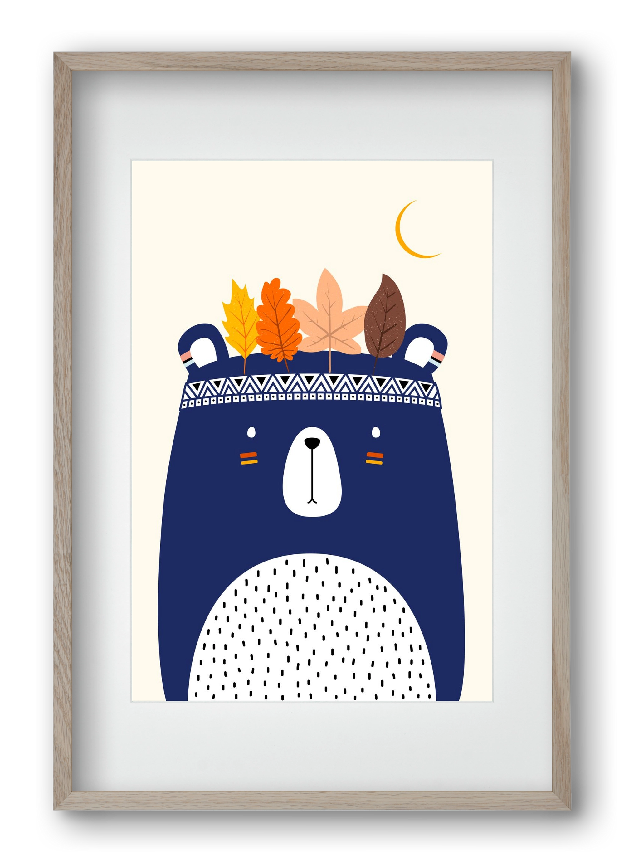 Cute little bear, 40x60 cm (30x45 cm), Tölgy keret, paszpartuval