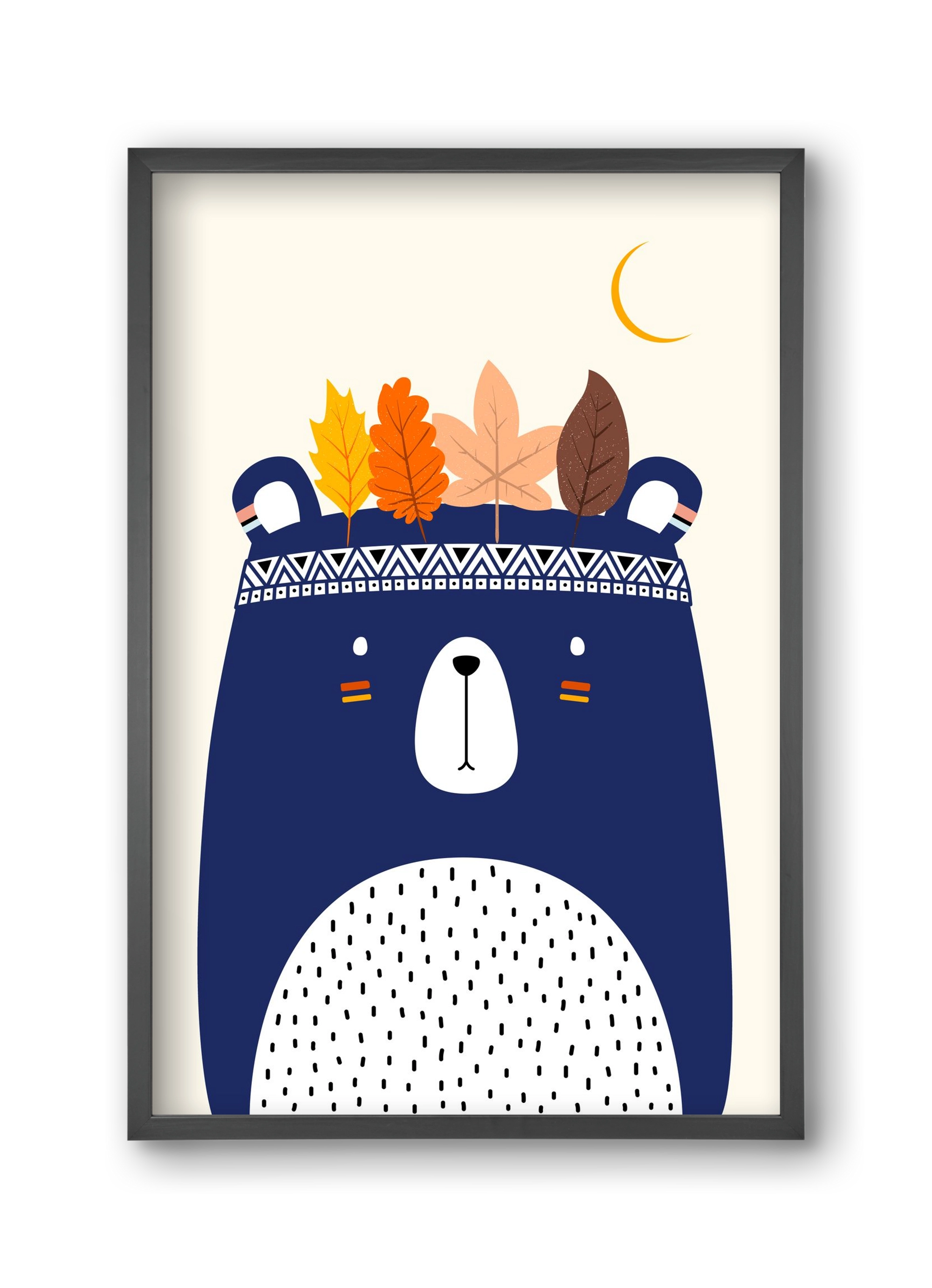 Cute little bear, 30x45 cm (30x45 cm), Fekete keret