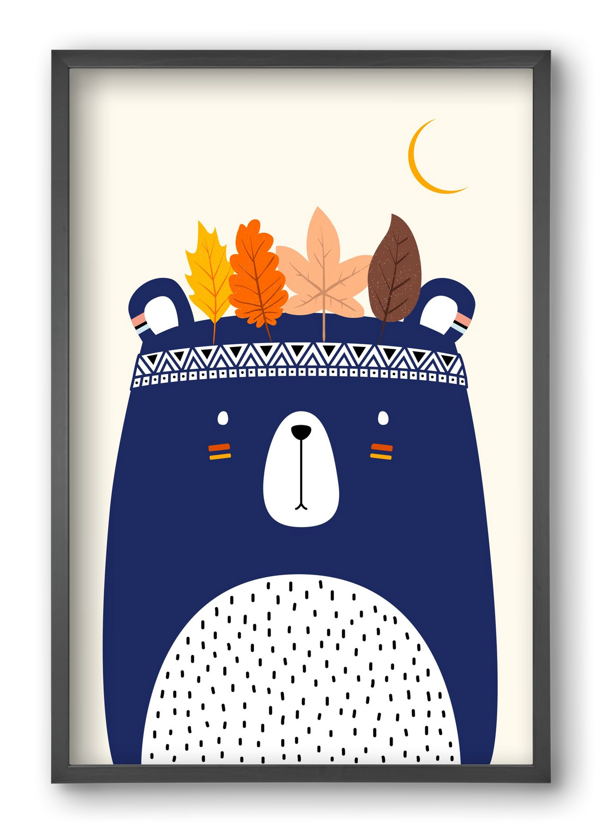 Cute little bear, 40x60 cm (40x60 cm), Fekete keret