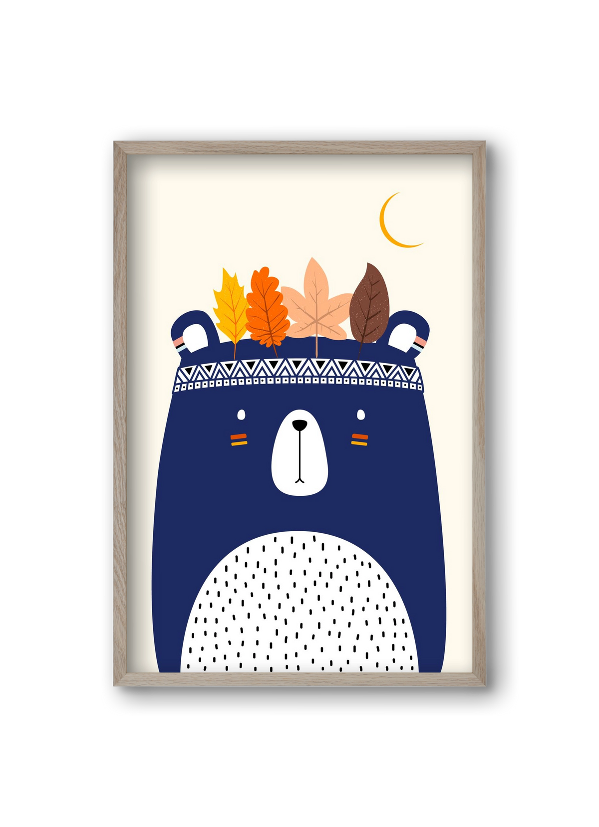 Cute little bear, 20x30 cm (20x30 cm), Tölgy keret