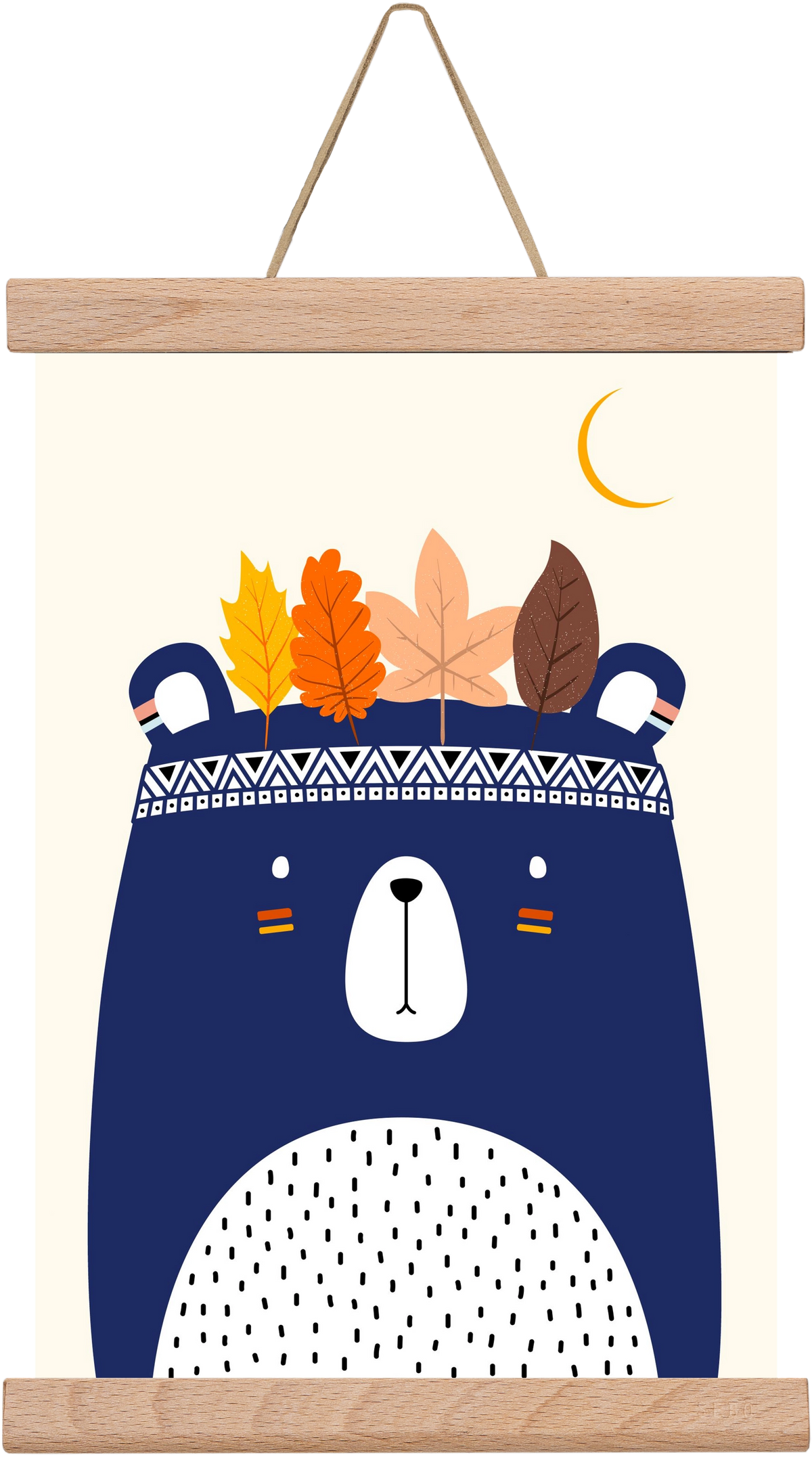 Cute little bear, 20x30 cm (20x30 cm), Tölgy akasztó