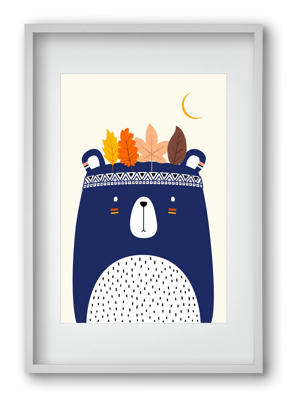 Cute little bear, 40x60 cm (30x45 cm), Fehér keret, paszpartuval