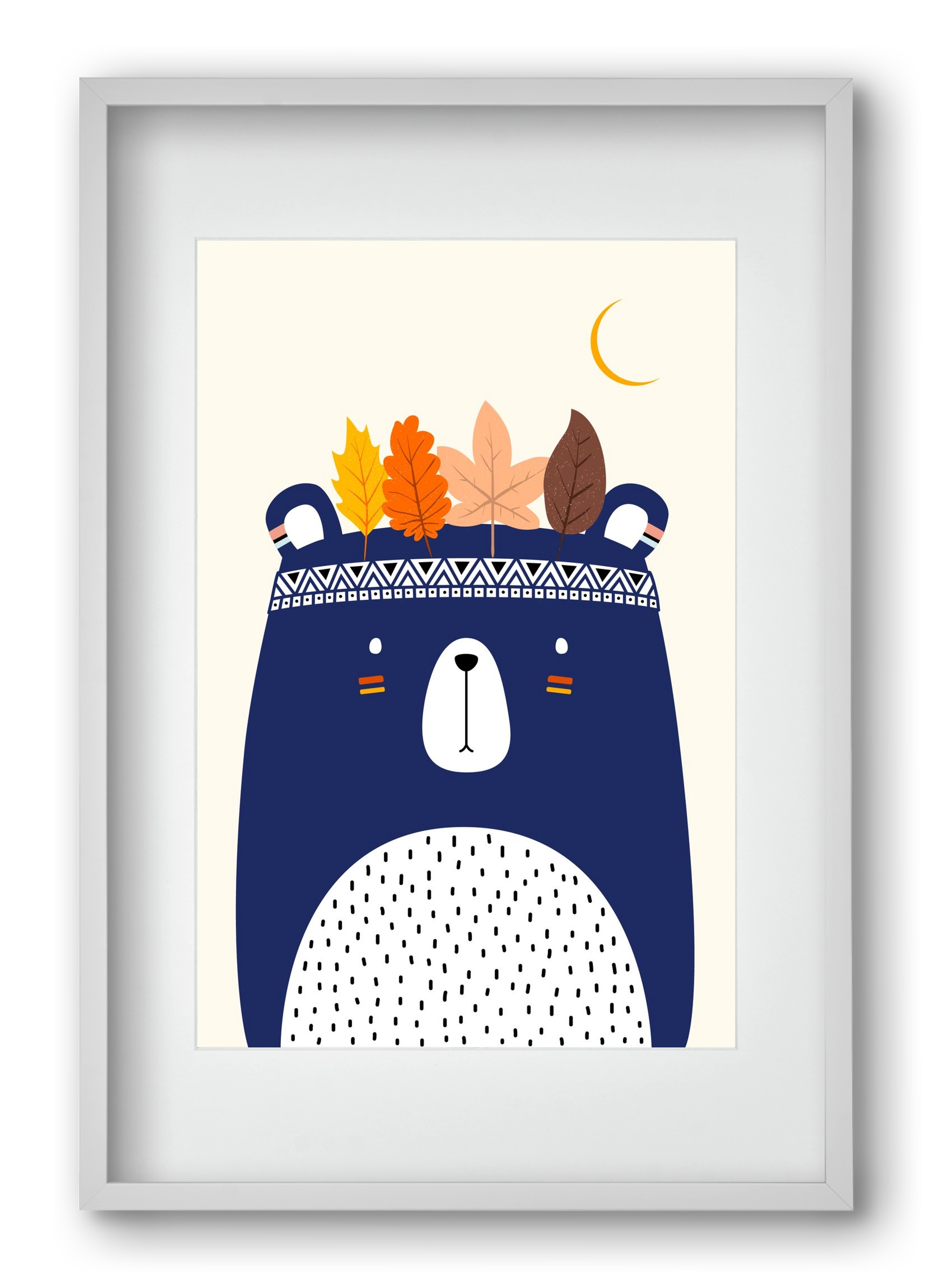 Cute little bear, 40x60 cm (30x45 cm), Fehér keret, paszpartuval