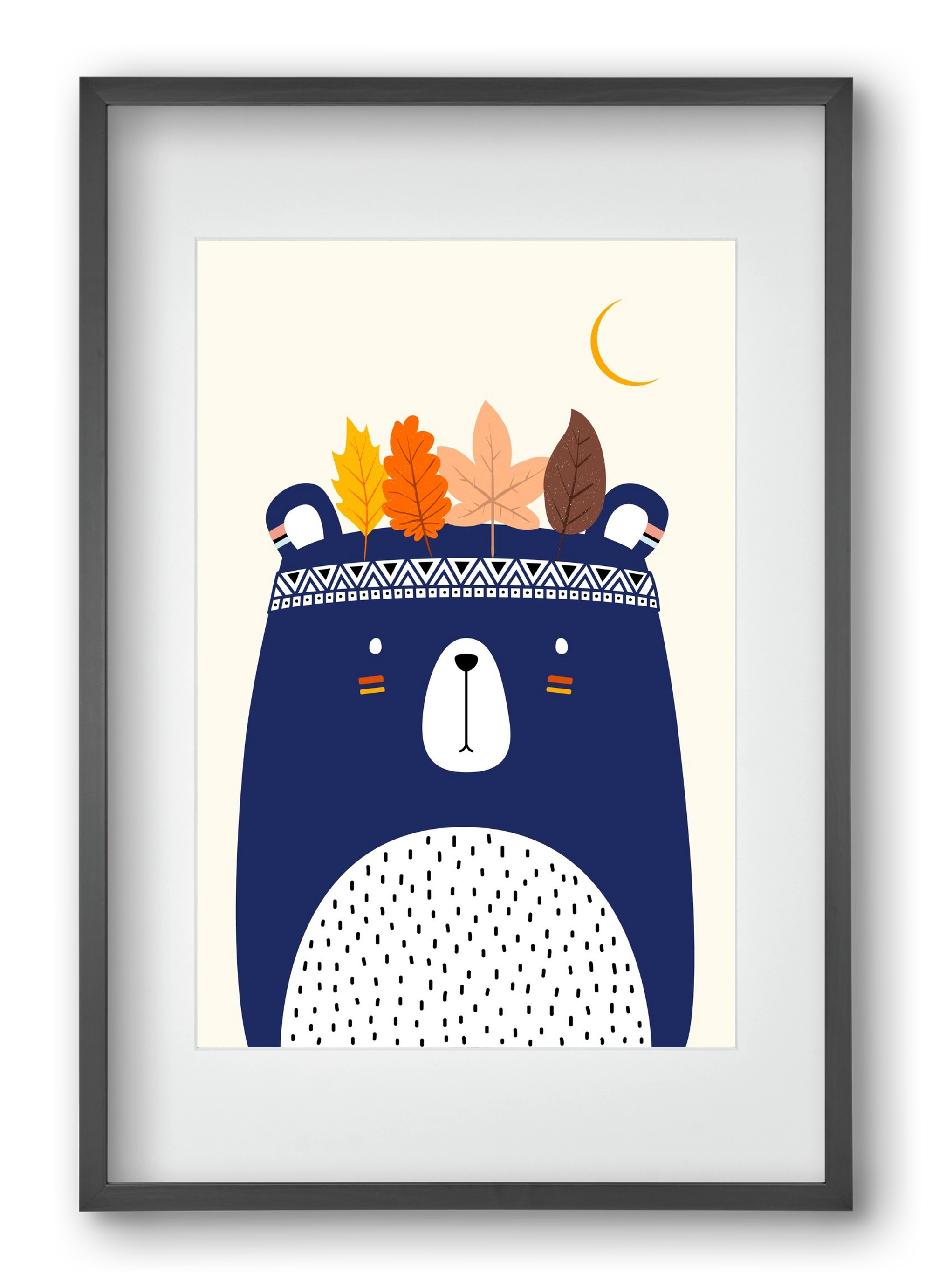 Cute little bear, 40x60 cm (30x45 cm), Fekete keret, paszpartuval