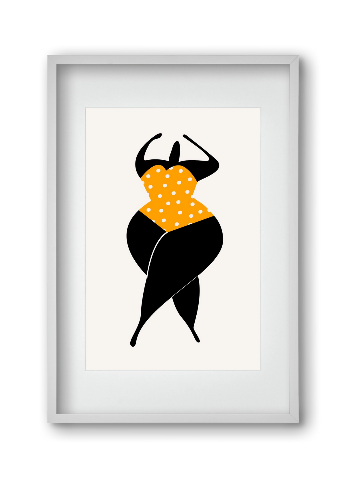 Dancing in the sun, 30x45 cm (20x30 cm), Fehér keret, paszpartuval