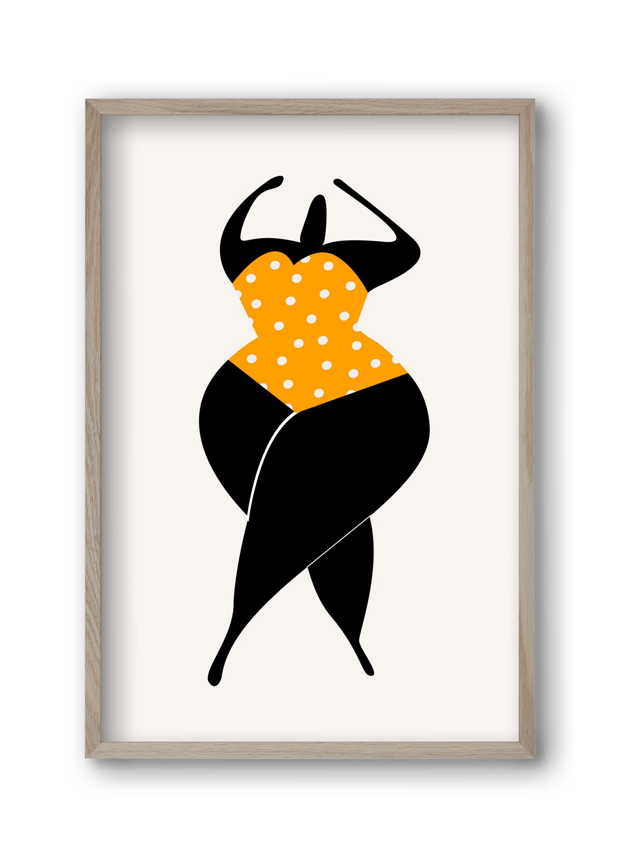 Dancing in the sun, 30x45 cm (30x45 cm), Tölgy keret