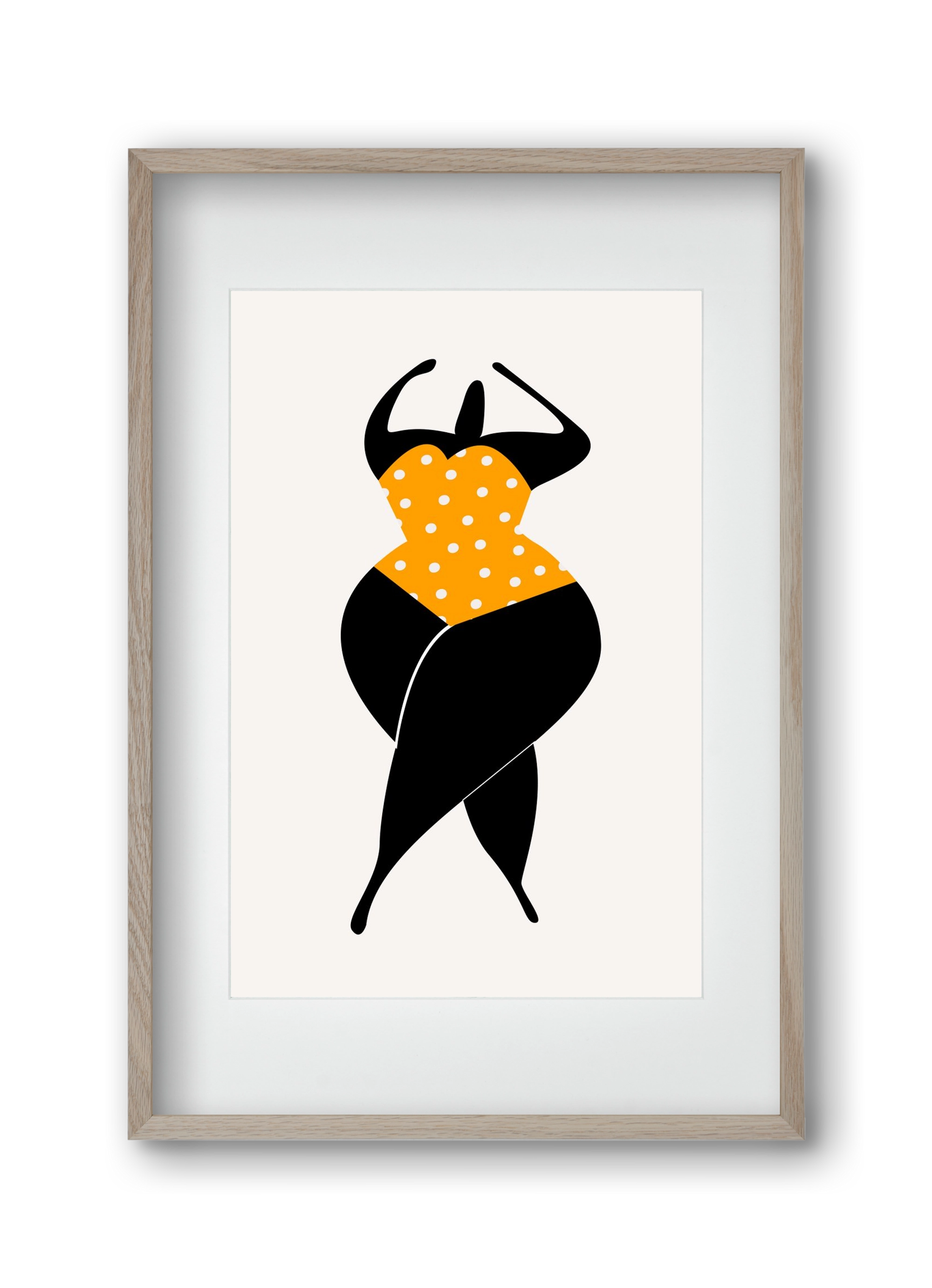 Dancing in the sun, 30x45 cm (20x30 cm), Tölgy keret, paszpartuval