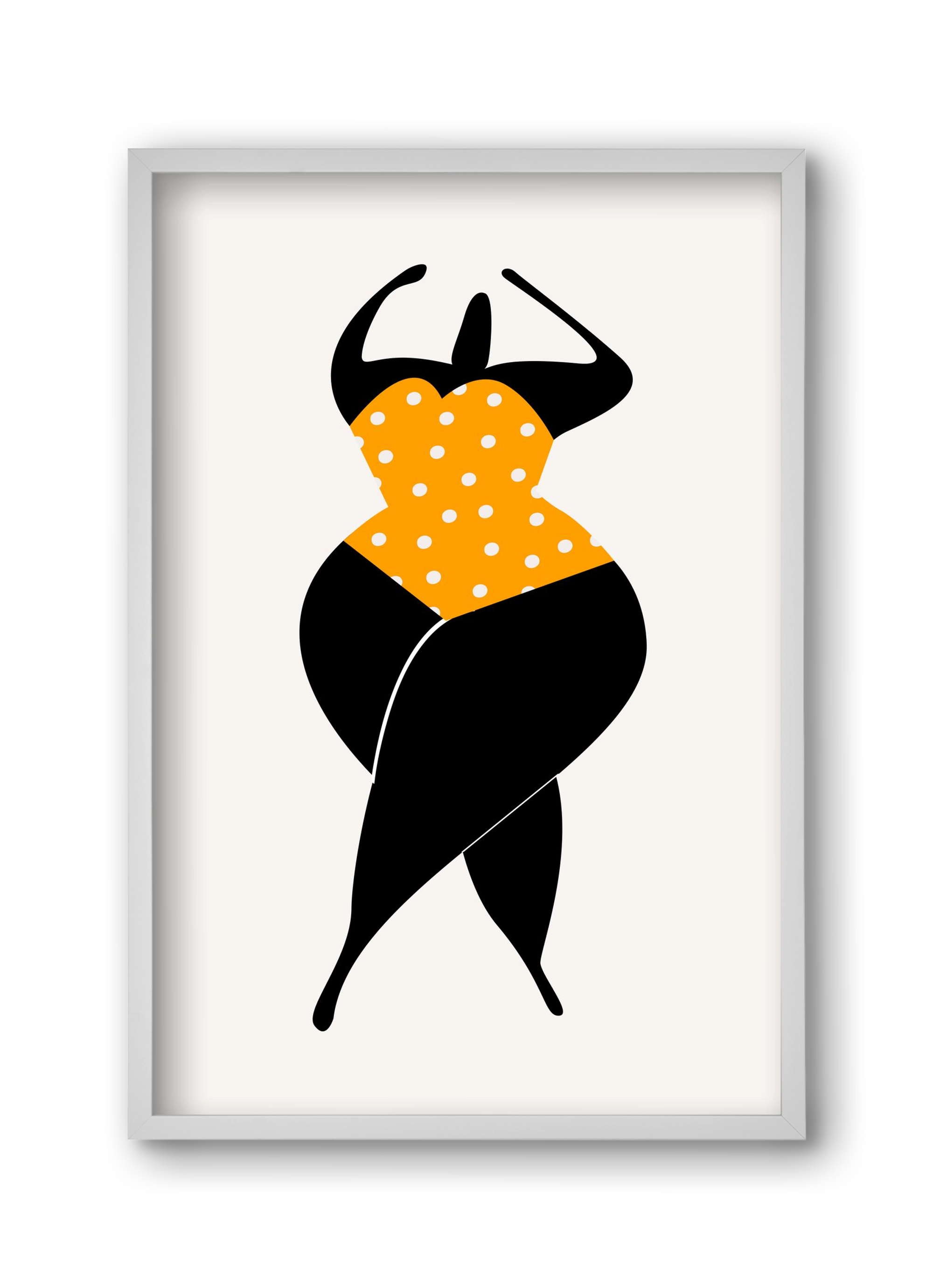 Dancing in the sun, 30x45 cm (30x45 cm), Fehér keret