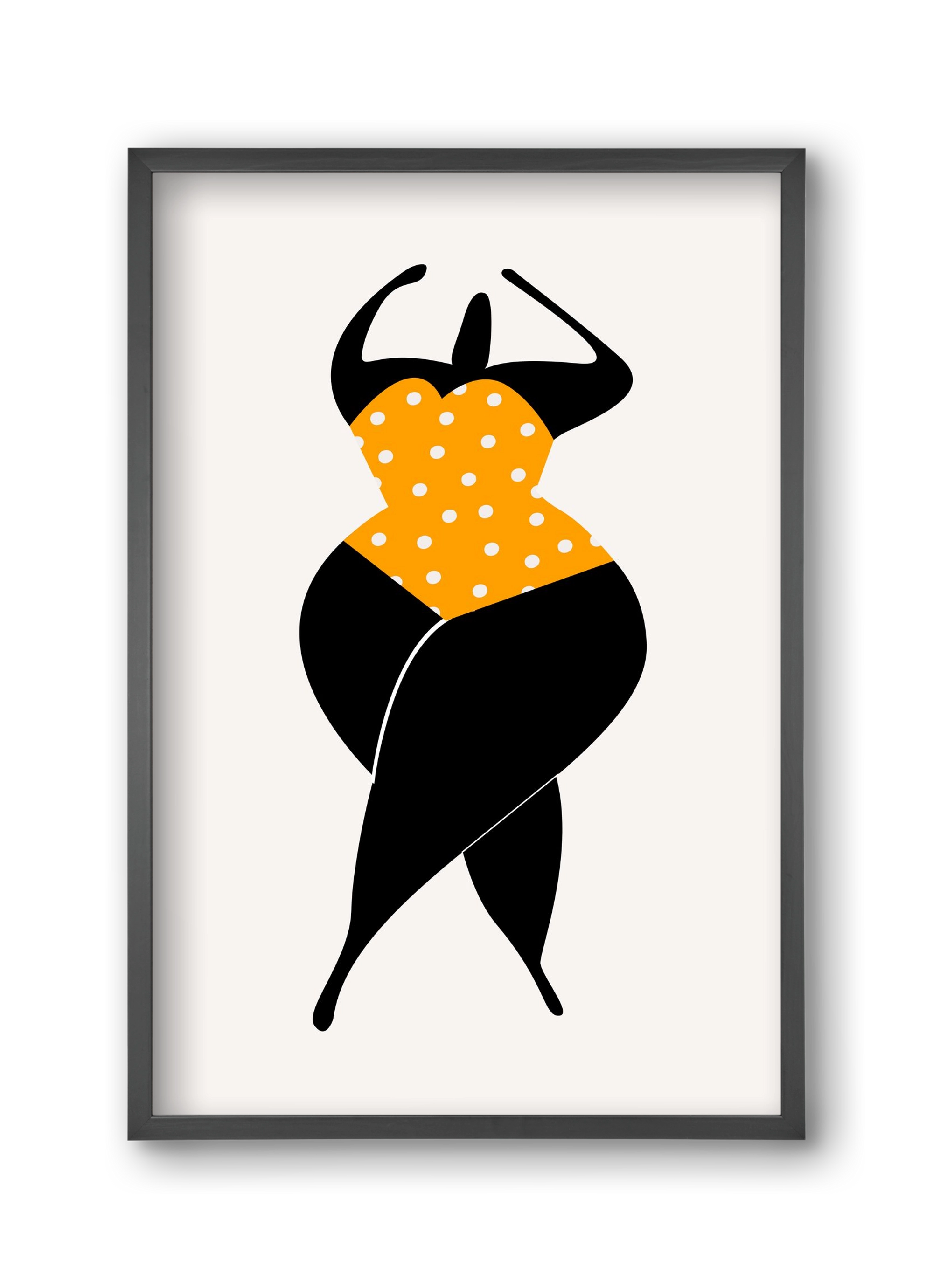 Dancing in the sun, 30x45 cm (30x45 cm), Fekete keret