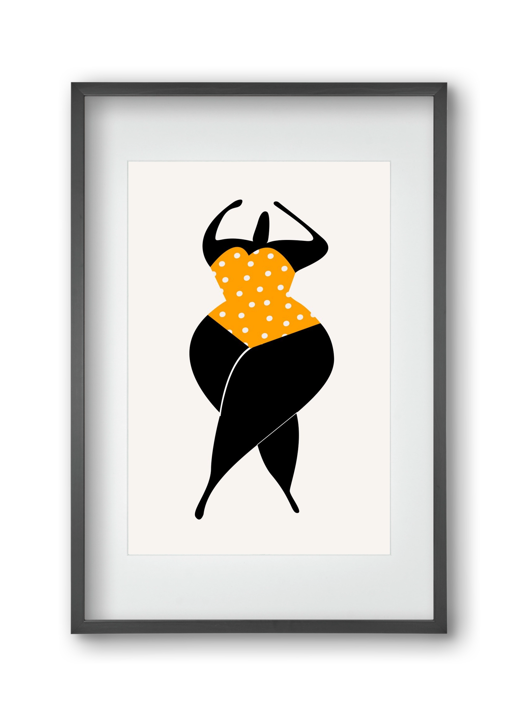 Dancing in the sun, 30x45 cm (20x30 cm), Fekete keret, paszpartuval