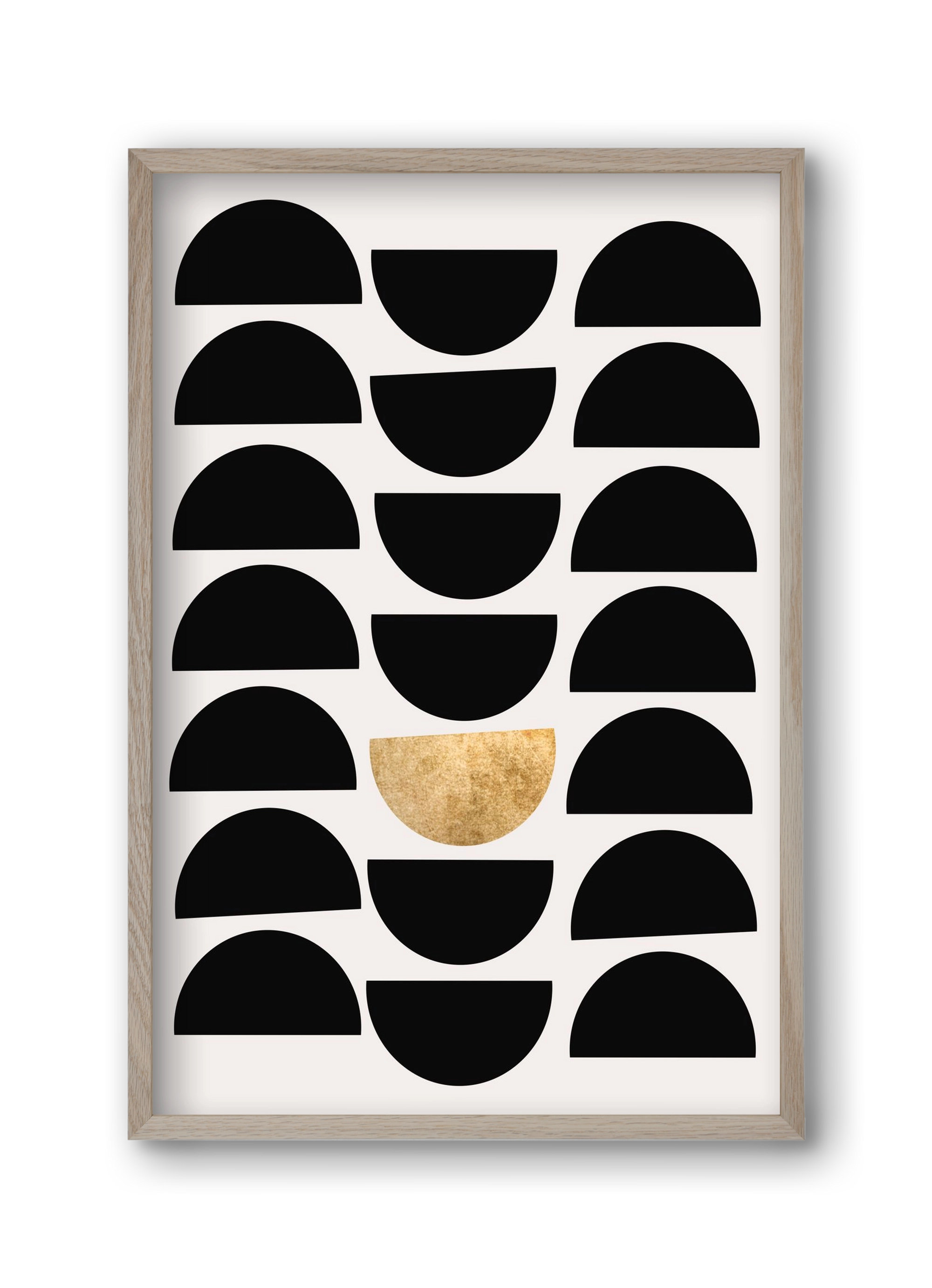 Golden Circle, 30x45 cm (30x45 cm), Tölgy keret