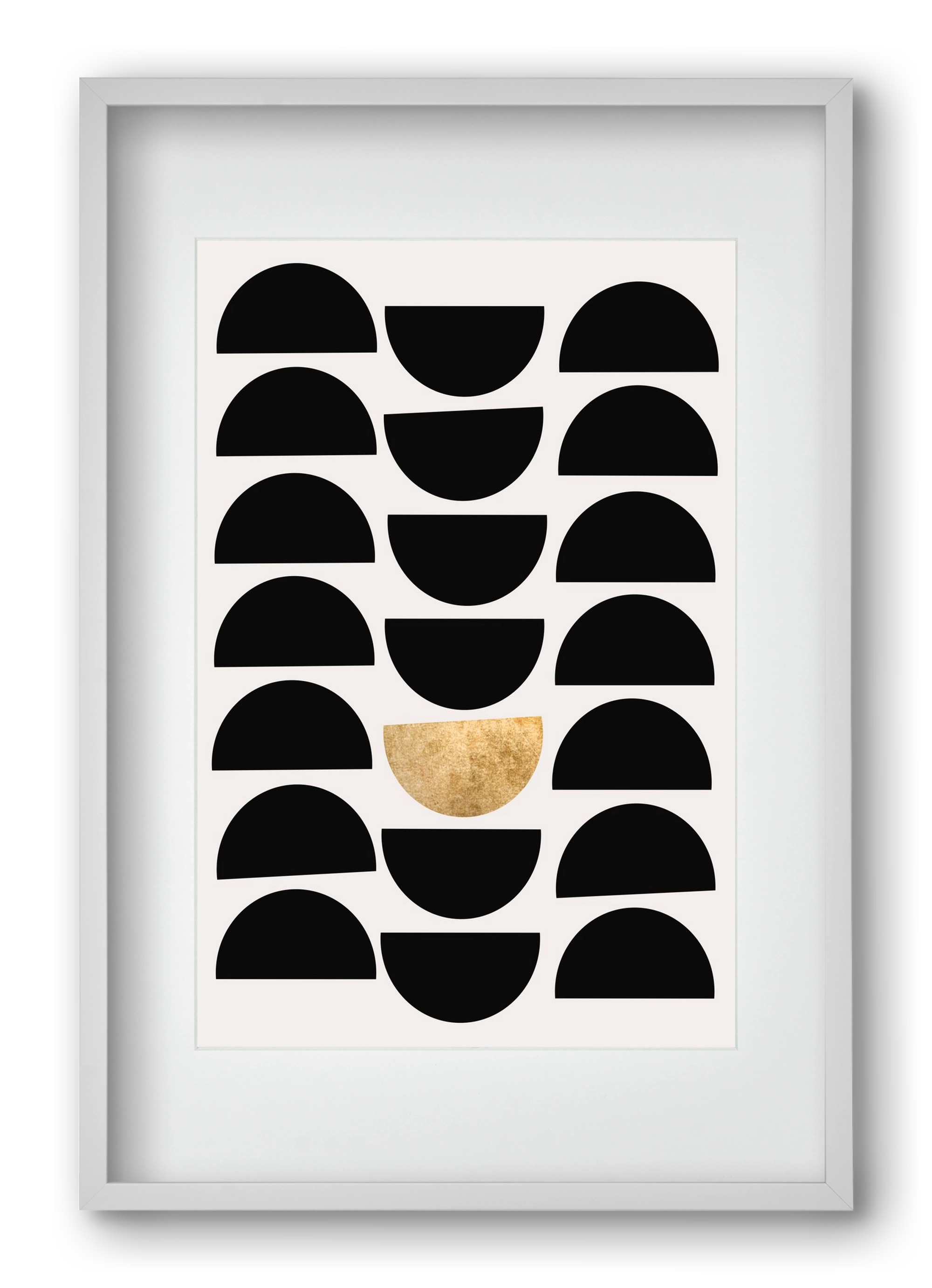 Golden Circle, 40x60 cm (30x45 cm), Fehér keret, paszpartuval