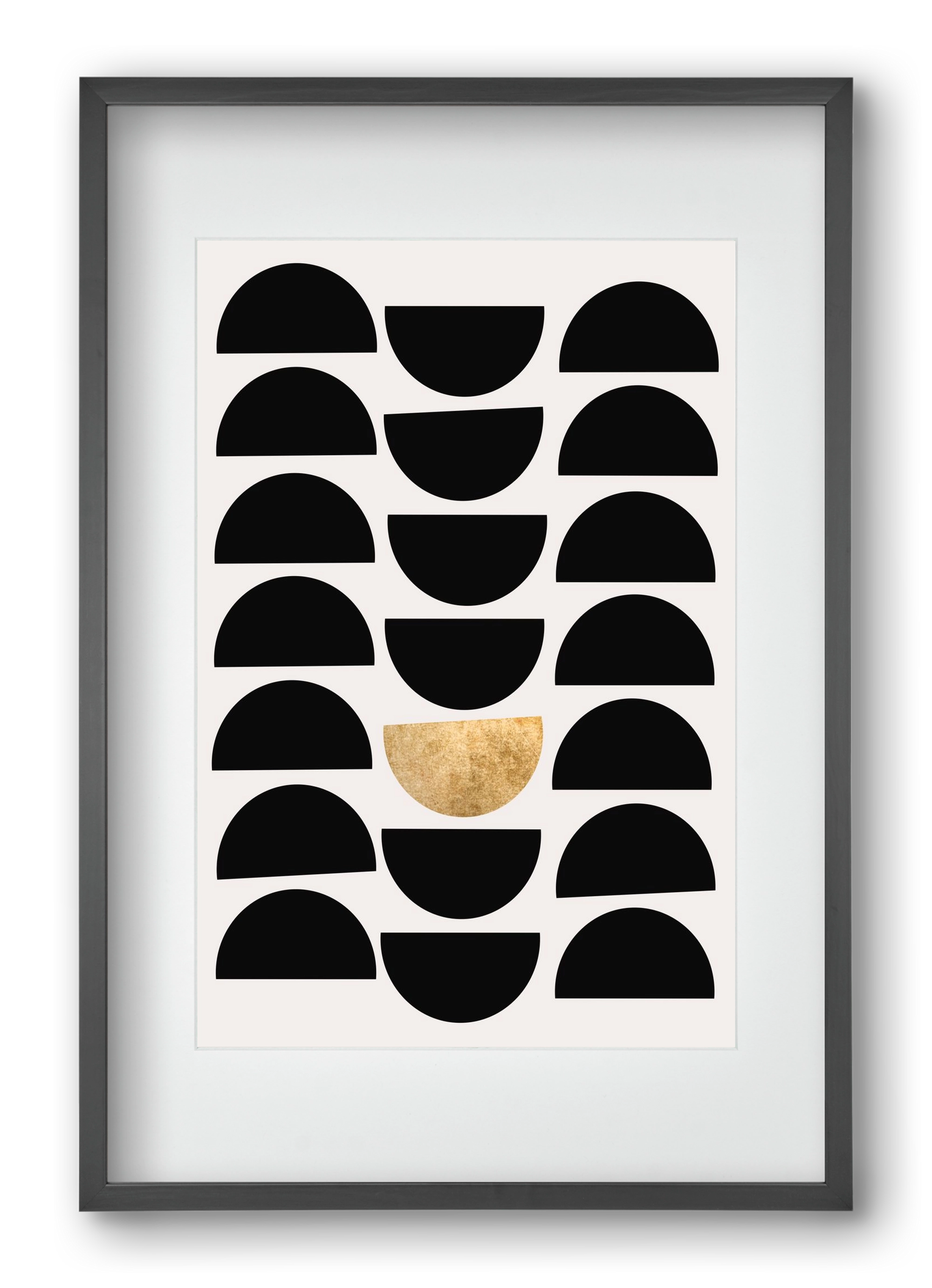 Golden Circle, 40x60 cm (30x45 cm), Fekete keret, paszpartuval