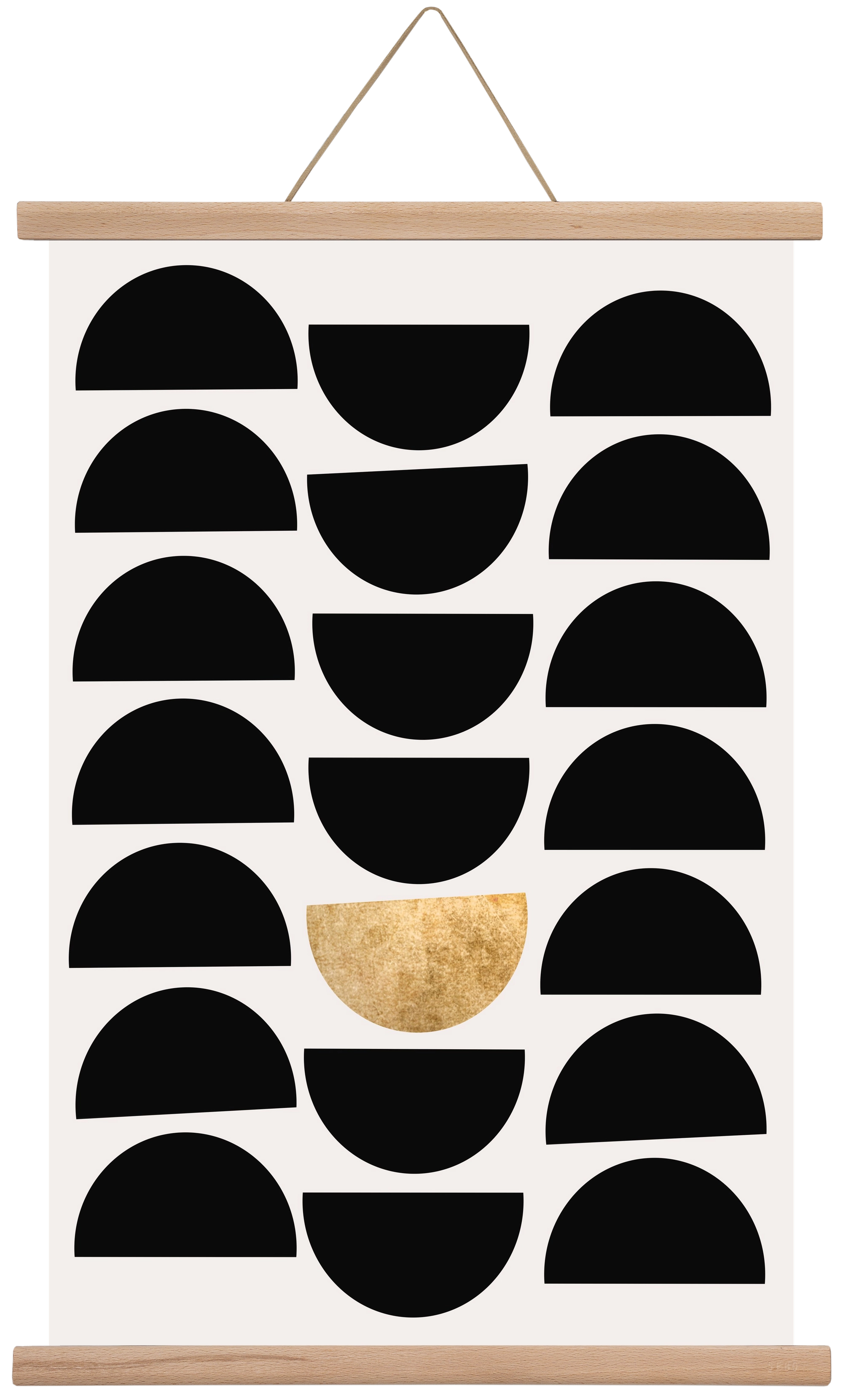 Golden Circle, 40x60 cm (40x60 cm), Tölgy akasztó