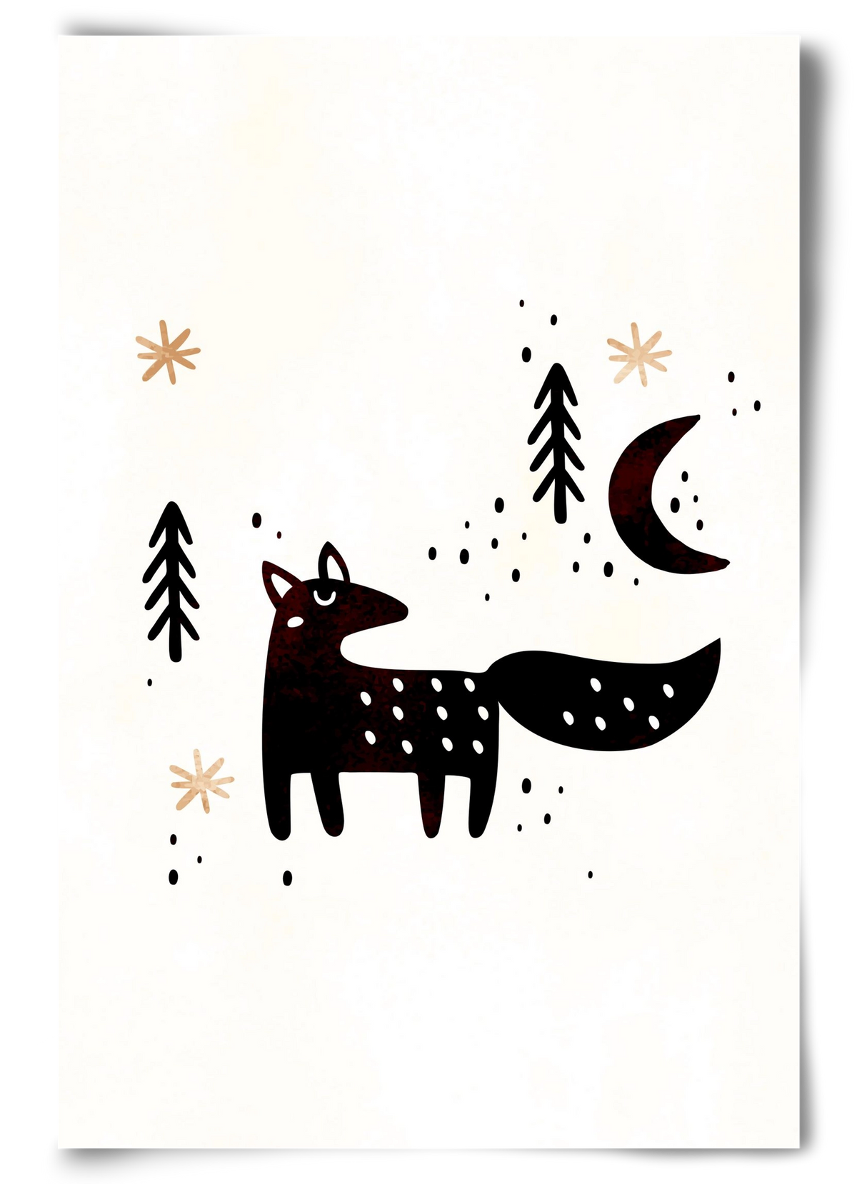 Little winter fox, 60x90 cm, Keret nélkül