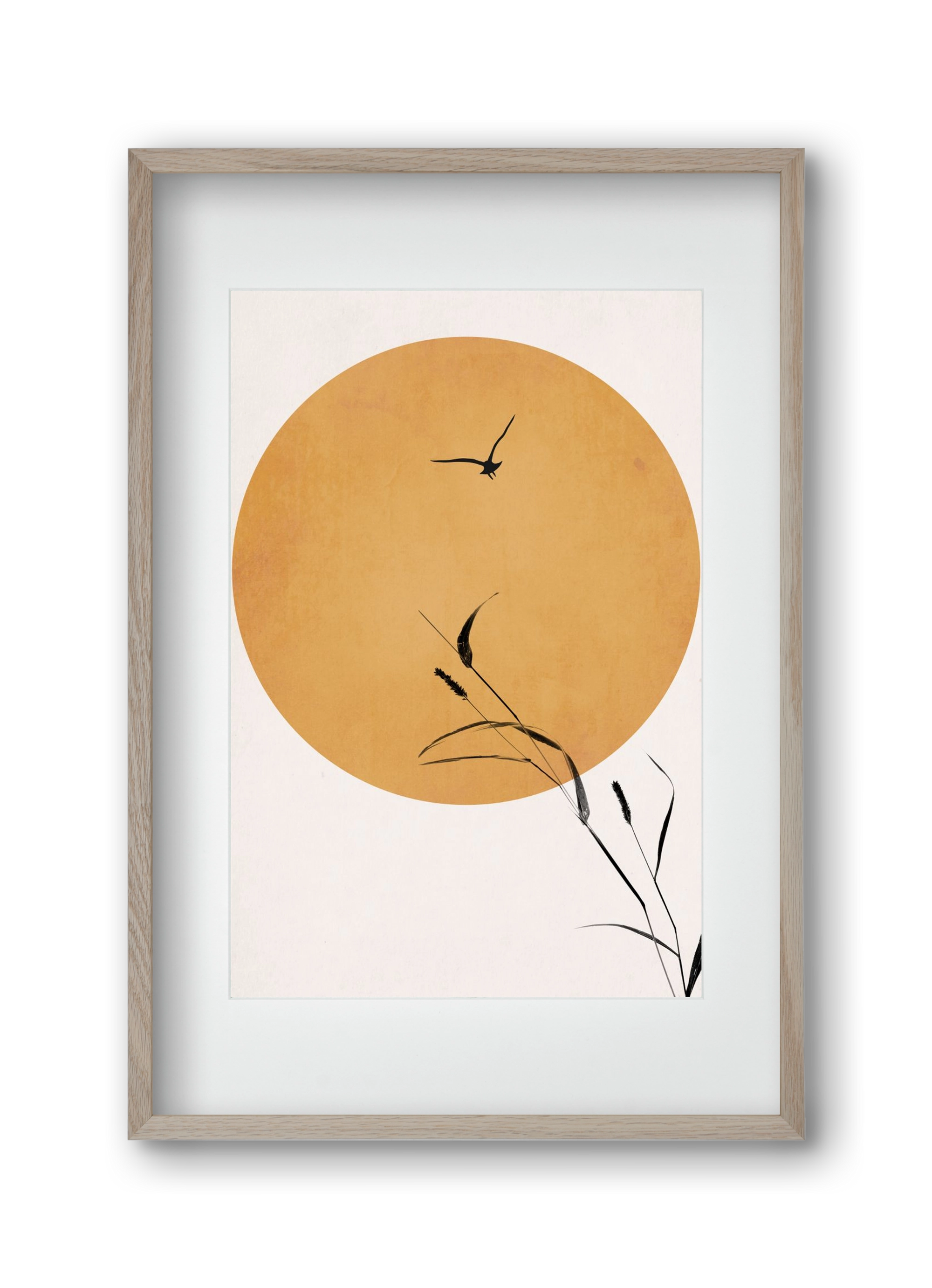 Silent sunset, 30x45 cm (20x30 cm), Tölgy keret, paszpartuval