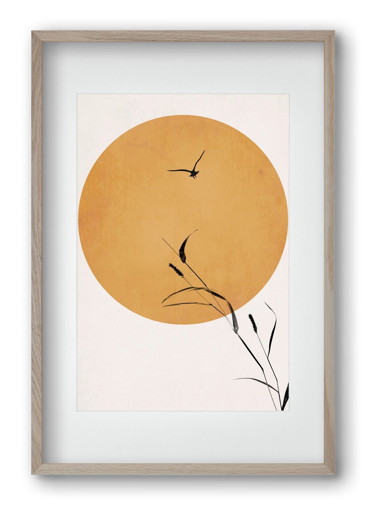 Silent sunset, 40x60 cm (30x45 cm), Tölgy keret, paszpartuval