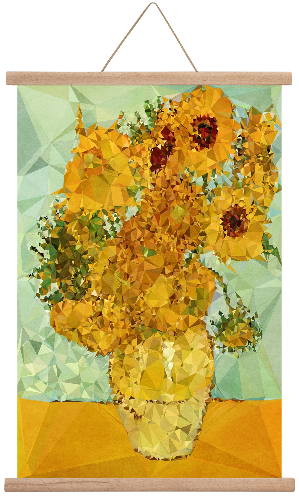 Symphony in yellow and blue, 40x60 cm (40x60 cm), Tölgy akasztó