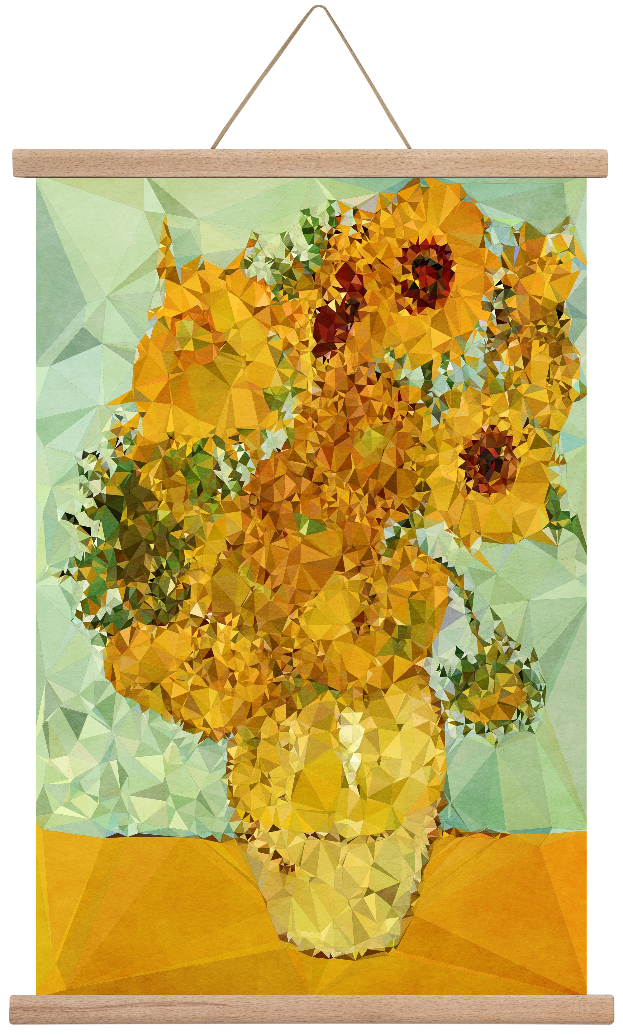 Symphony in yellow and blue, 40x60 cm (40x60 cm), Tölgy akasztó