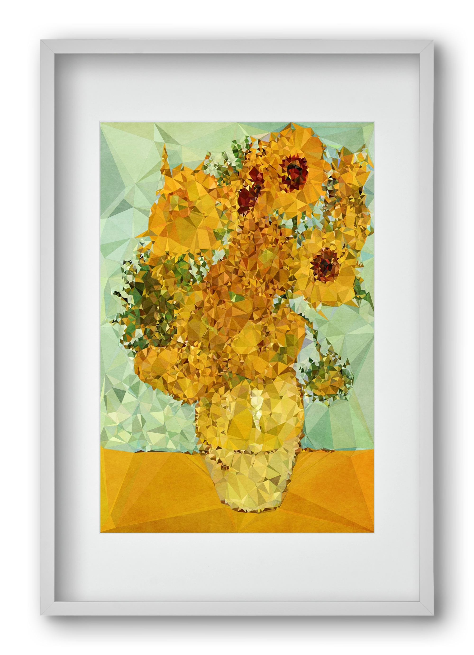 Symphony in yellow and blue, 40x60 cm (30x45 cm), Fehér keret, paszpartuval