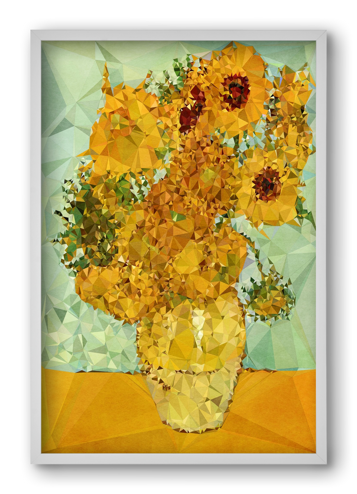 Symphony in yellow and blue, 40x60 cm (40x60 cm), Fehér keret
