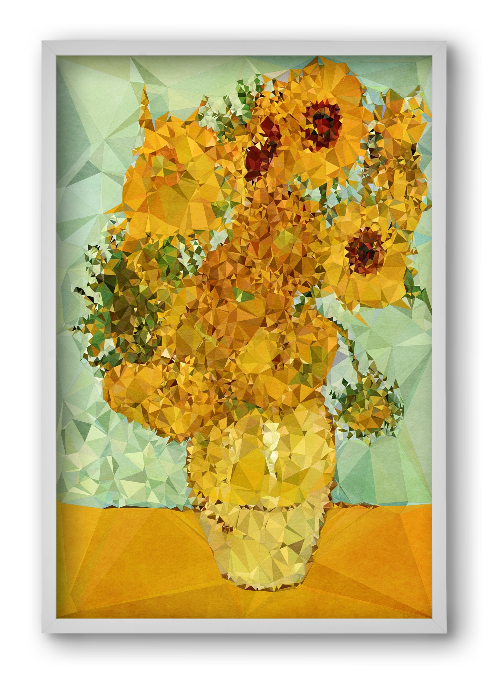 Symphony in yellow and blue, 40x60 cm (40x60 cm), Fehér keret