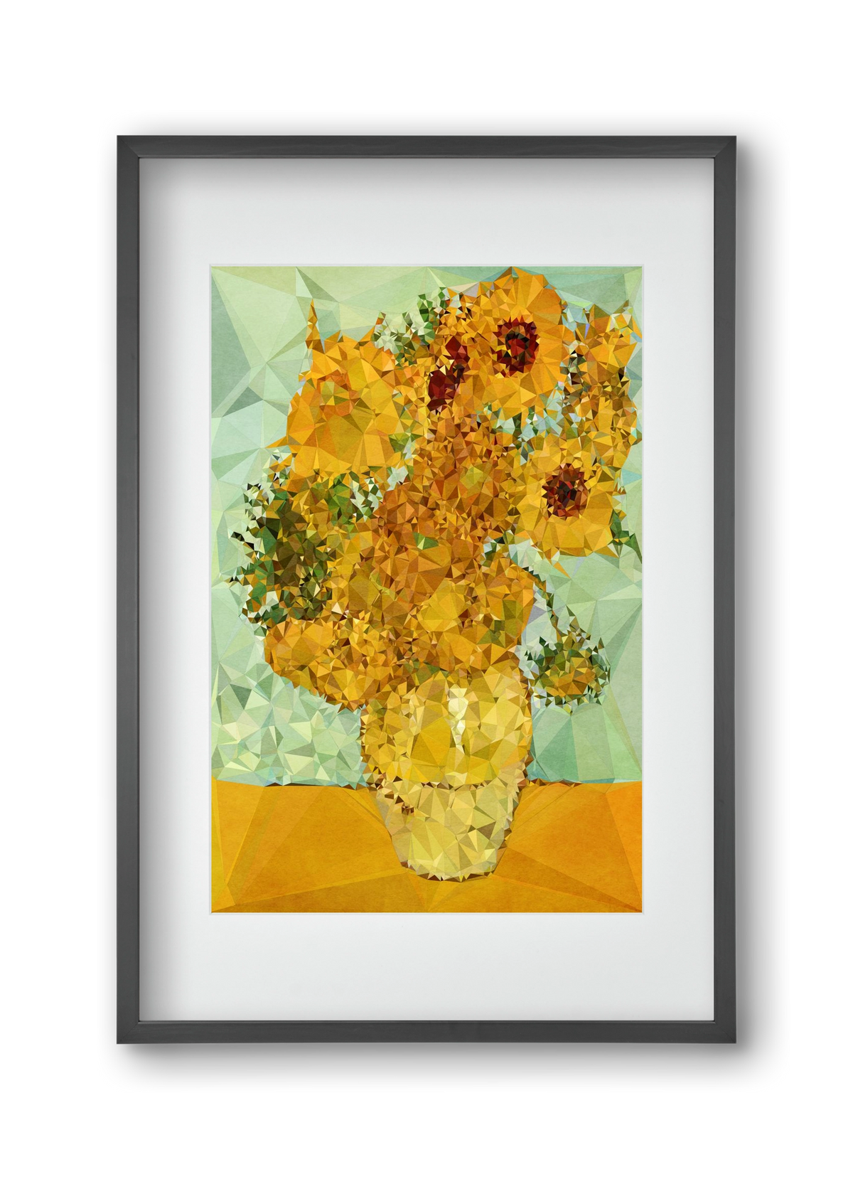 Symphony in yellow and blue, 30x45 cm (20x30 cm), Fekete keret, paszpartuval